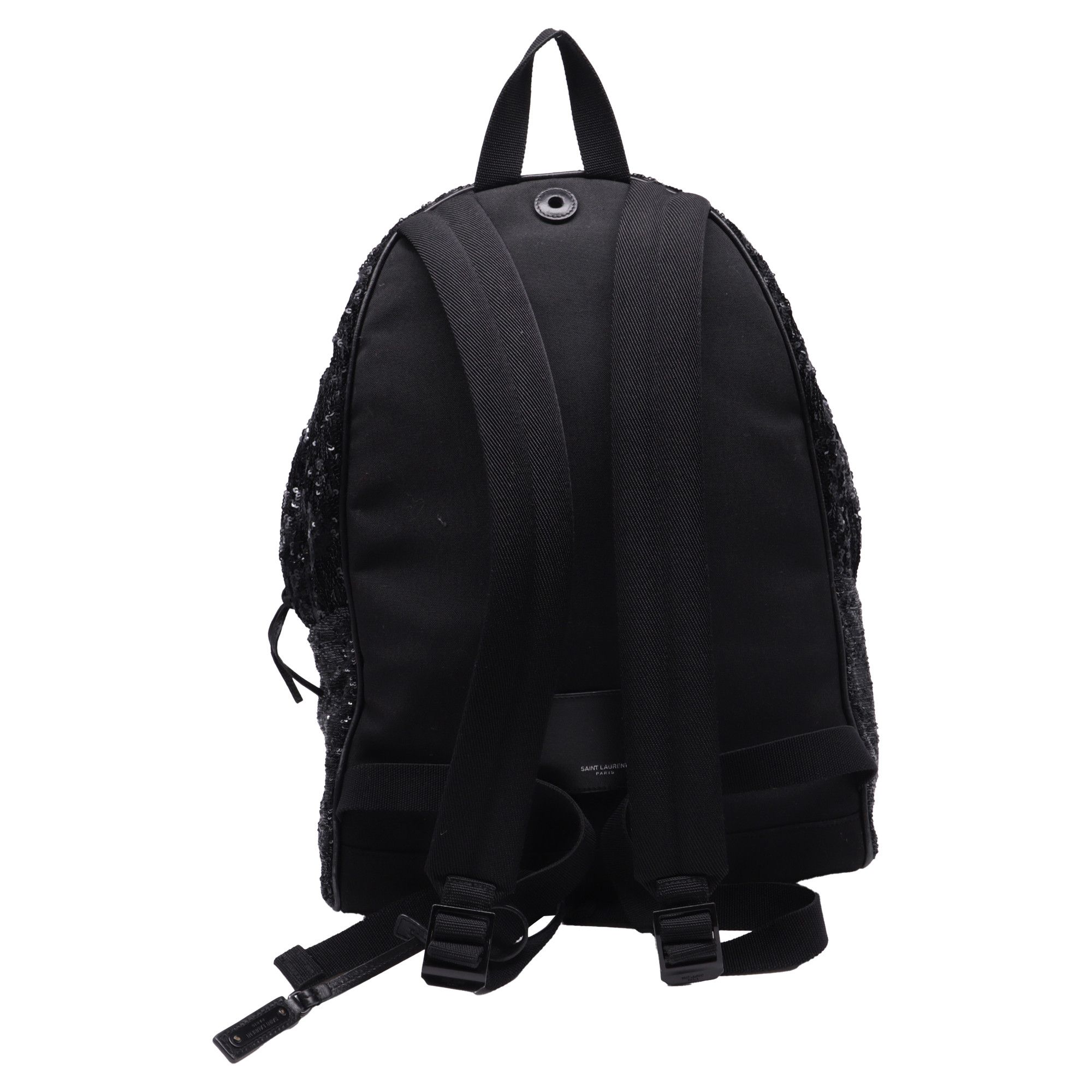 Yves Saint Laurent Saint Laurent Sequins City Backpack in Black Sequins Size ONE SIZE - 4 Thumbnail