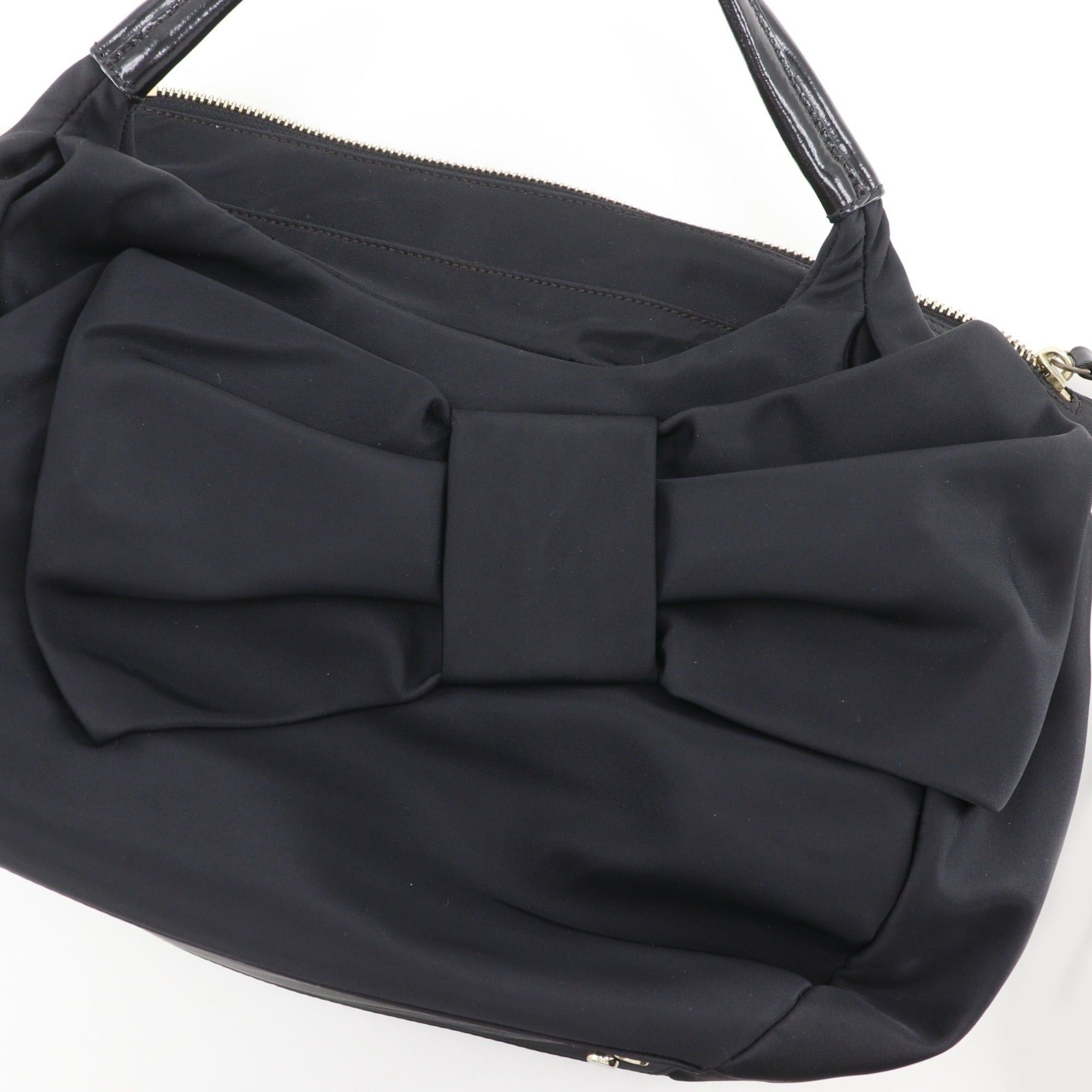 Kate Spade Kate Spade ribbon tote bag, nylon, black, A5 size, ribbon, women's. Size ONE SIZE - 13 Thumbnail