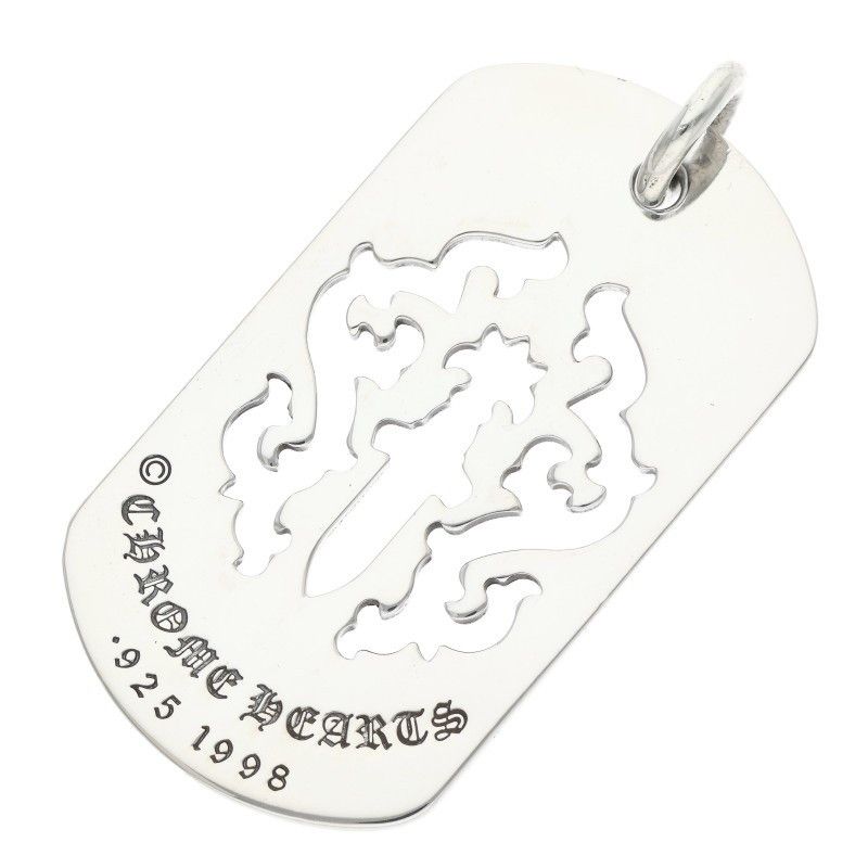 Chrome Hearts Chrome Hearts Large Dagger Cutout Dog Tag Size ONE Silver Size ONE SIZE - 2 Thumbnail