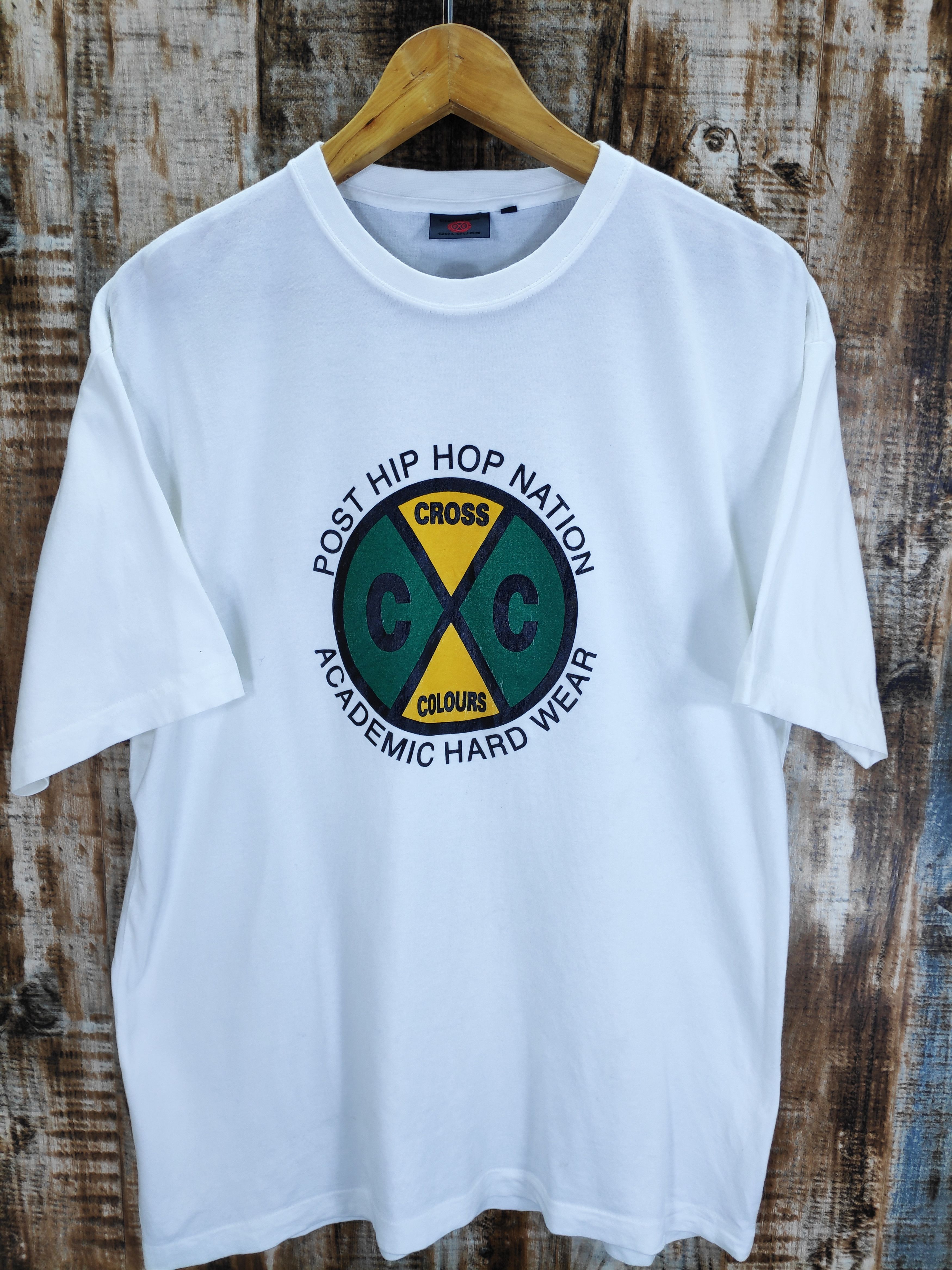 Cross Colours × Vintage CC Cross Colours Post Hip Hop Nation Academic Shirt Size US L / EU 52-54 / 3 - 1 Thumbnail
