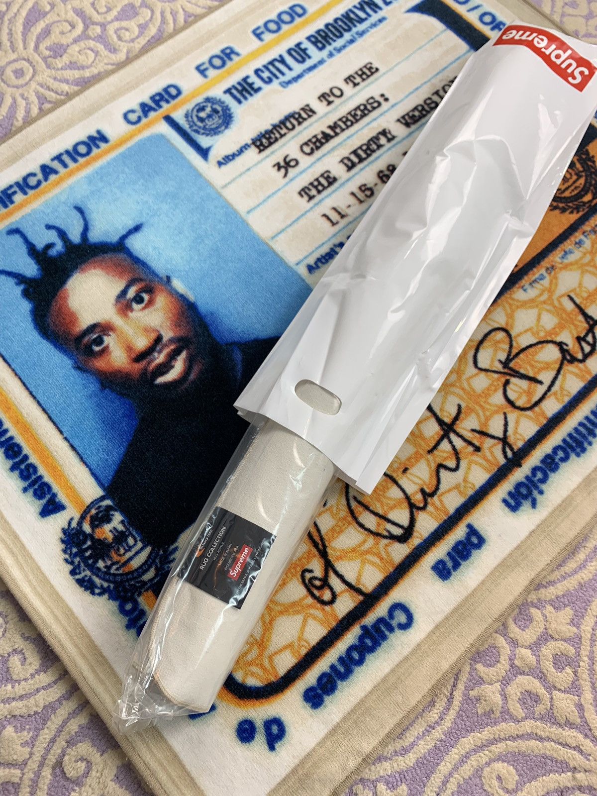 Supreme Supreme Ol' Dirty Bastard Rug ODB ID WuTang Wu Tang New