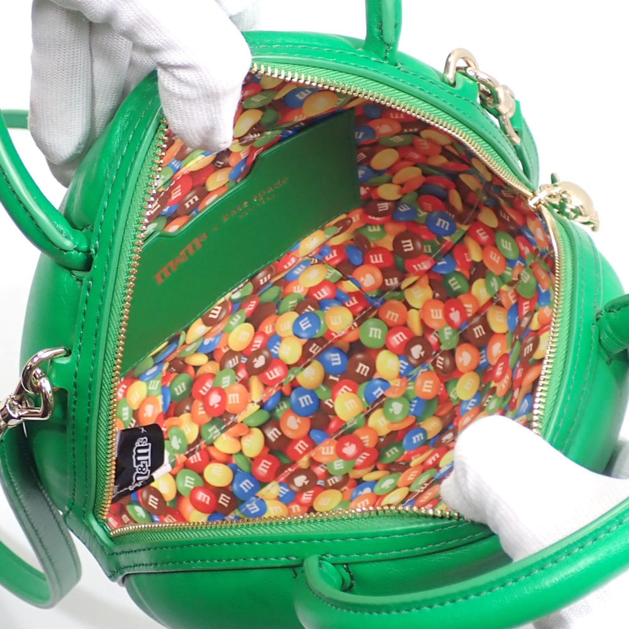 Kate Spade Kate Spade x M&M's Embellished 3D Crossbody Shoulder Bag for Women, Green Leather, KI564 Size ONE SIZE - 9 Thumbnail