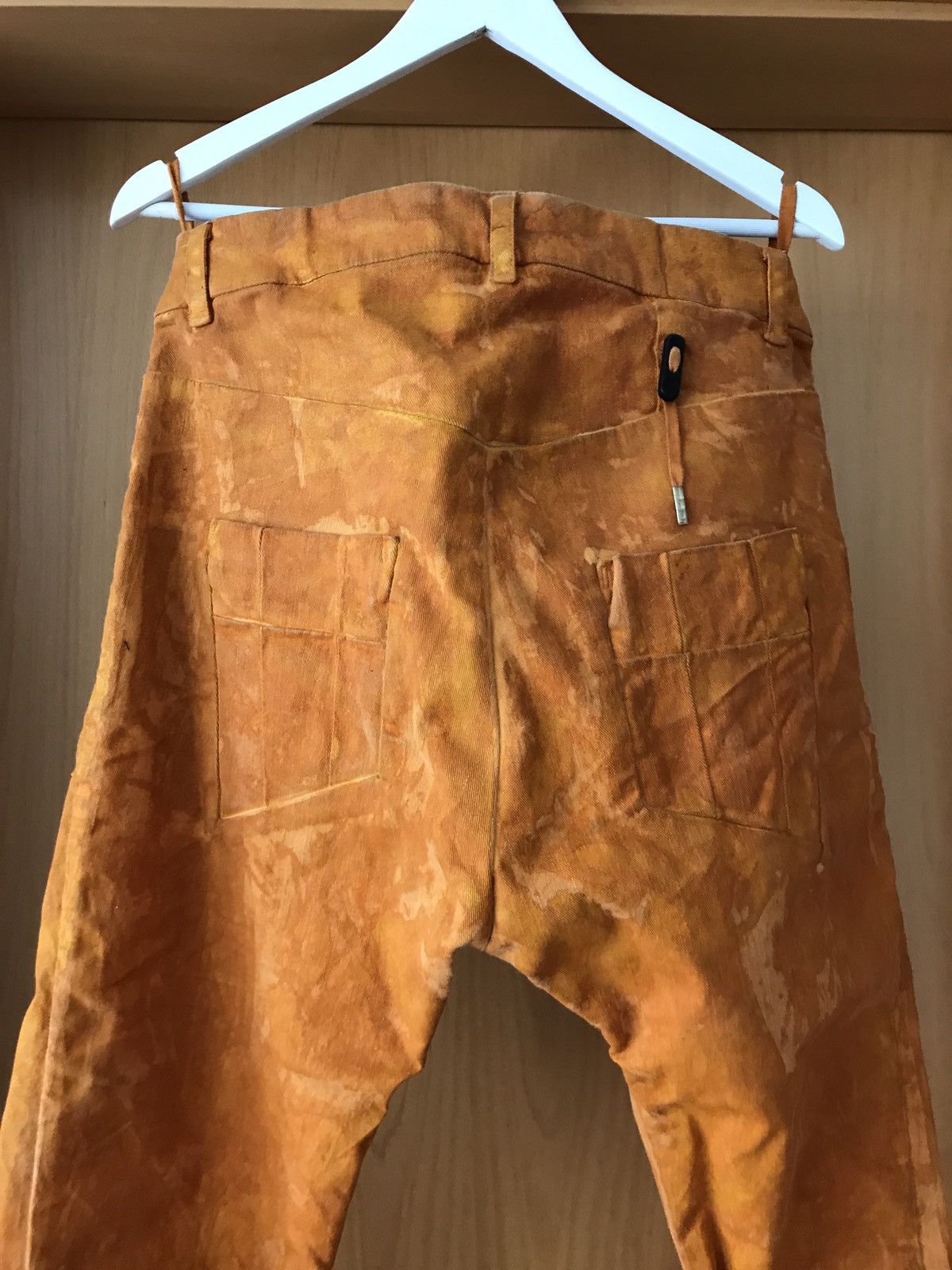 Boris Bidjan Saberi BBS waxed pressed pants Yellow vinyl Size US 34 / EU 50 - 3 Thumbnail