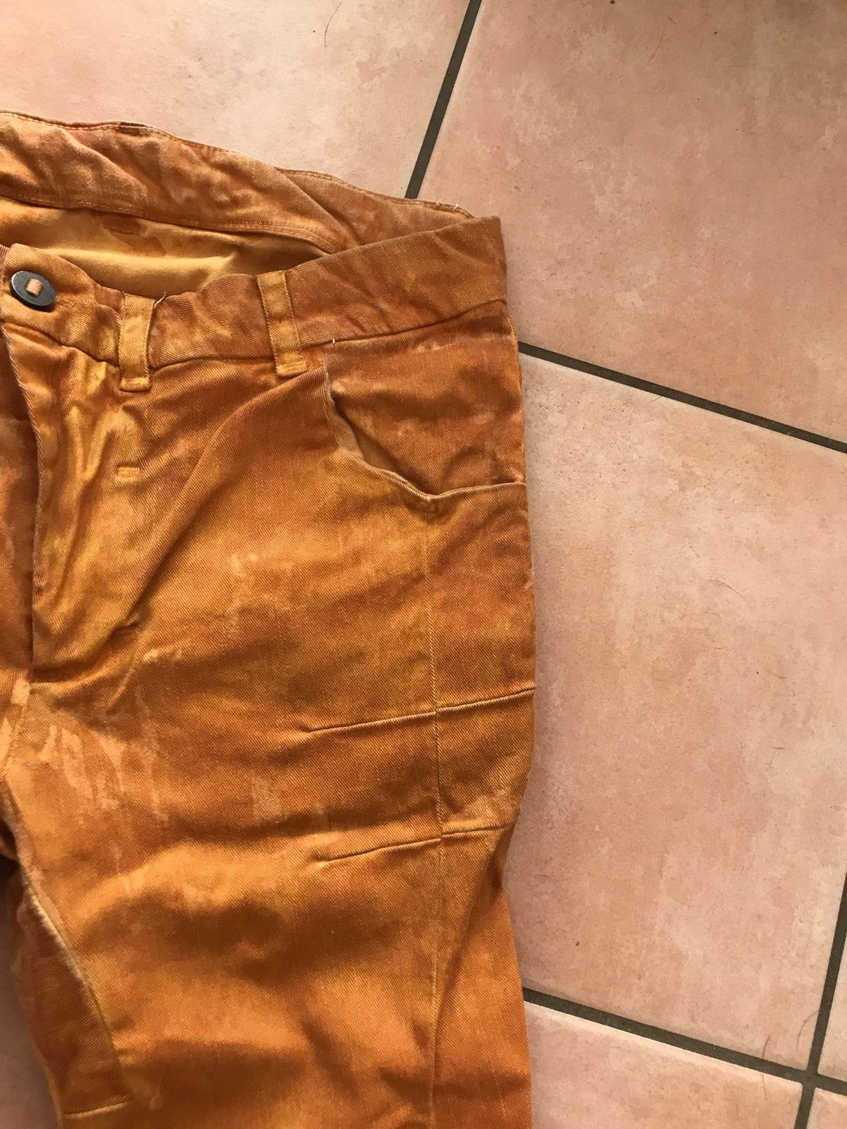 Boris Bidjan Saberi BBS waxed pressed pants Yellow vinyl Size US 34 / EU 50 - 10 Thumbnail