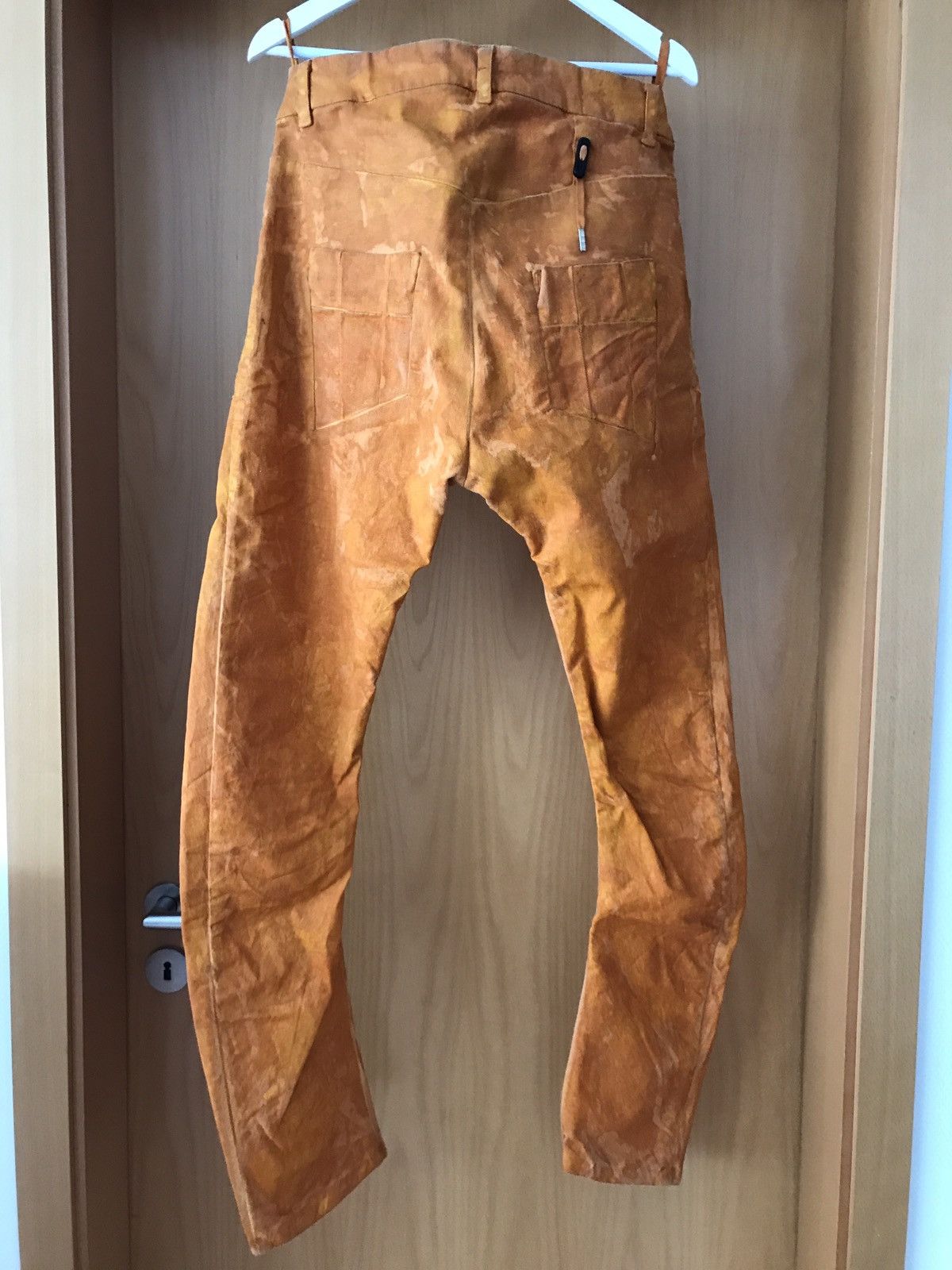 Boris Bidjan Saberi BBS waxed pressed pants Yellow vinyl Size US 34 / EU 50 - 4 Thumbnail