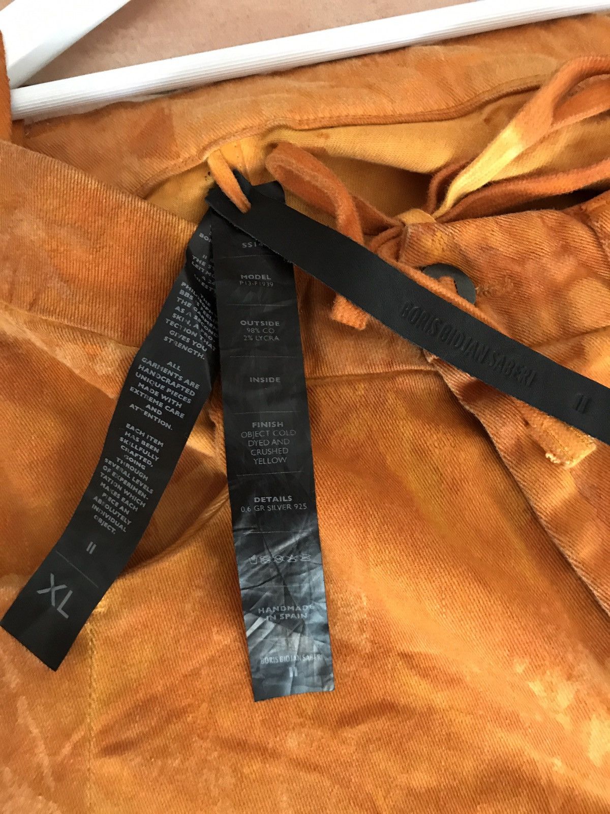 Boris Bidjan Saberi BBS waxed pressed pants Yellow vinyl Size US 34 / EU 50 - 6 Thumbnail