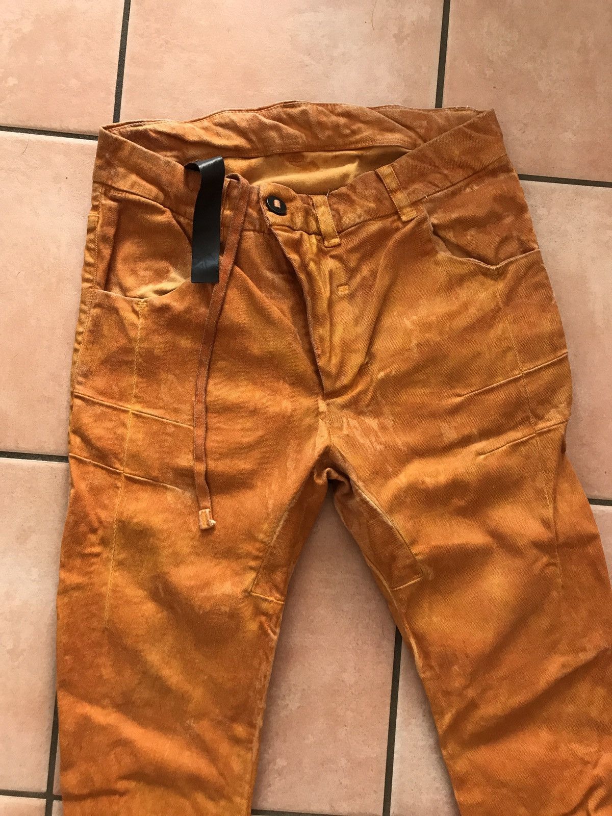 Boris Bidjan Saberi BBS waxed pressed pants Yellow vinyl Size US 34 / EU 50 - 9 Thumbnail