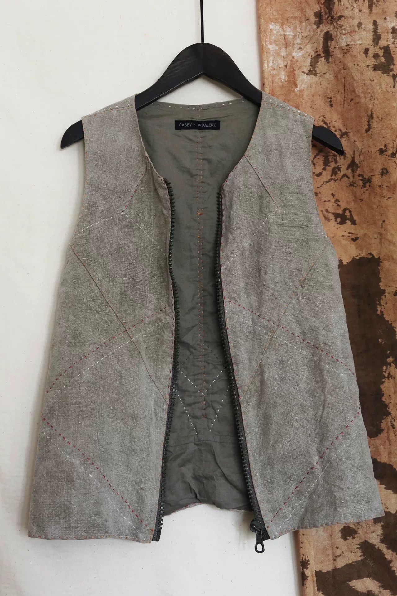 Casey Casey casey casey Vintage Patchwork Hand-sewn Vest Size M / US 6-8 / IT 42-44 - 7 Thumbnail