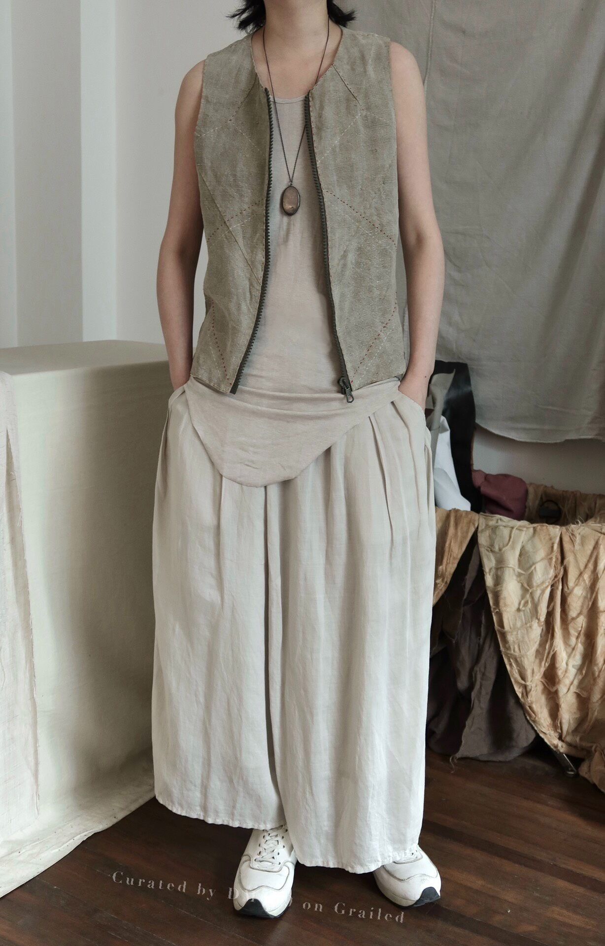 Casey Casey casey casey Vintage Patchwork Hand-sewn Vest Size M / US 6-8 / IT 42-44 - 2 Thumbnail