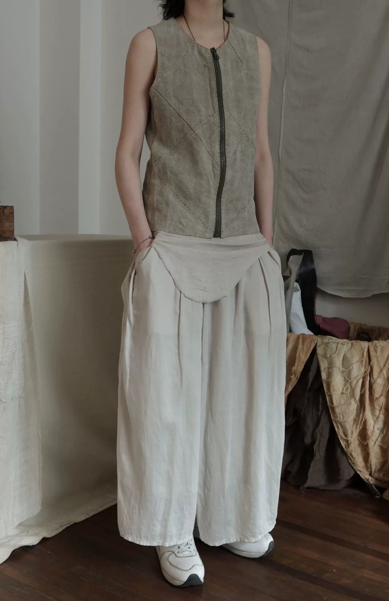 Casey Casey casey casey Vintage Patchwork Hand-sewn Vest Size M / US 6-8 / IT 42-44 - 5 Thumbnail