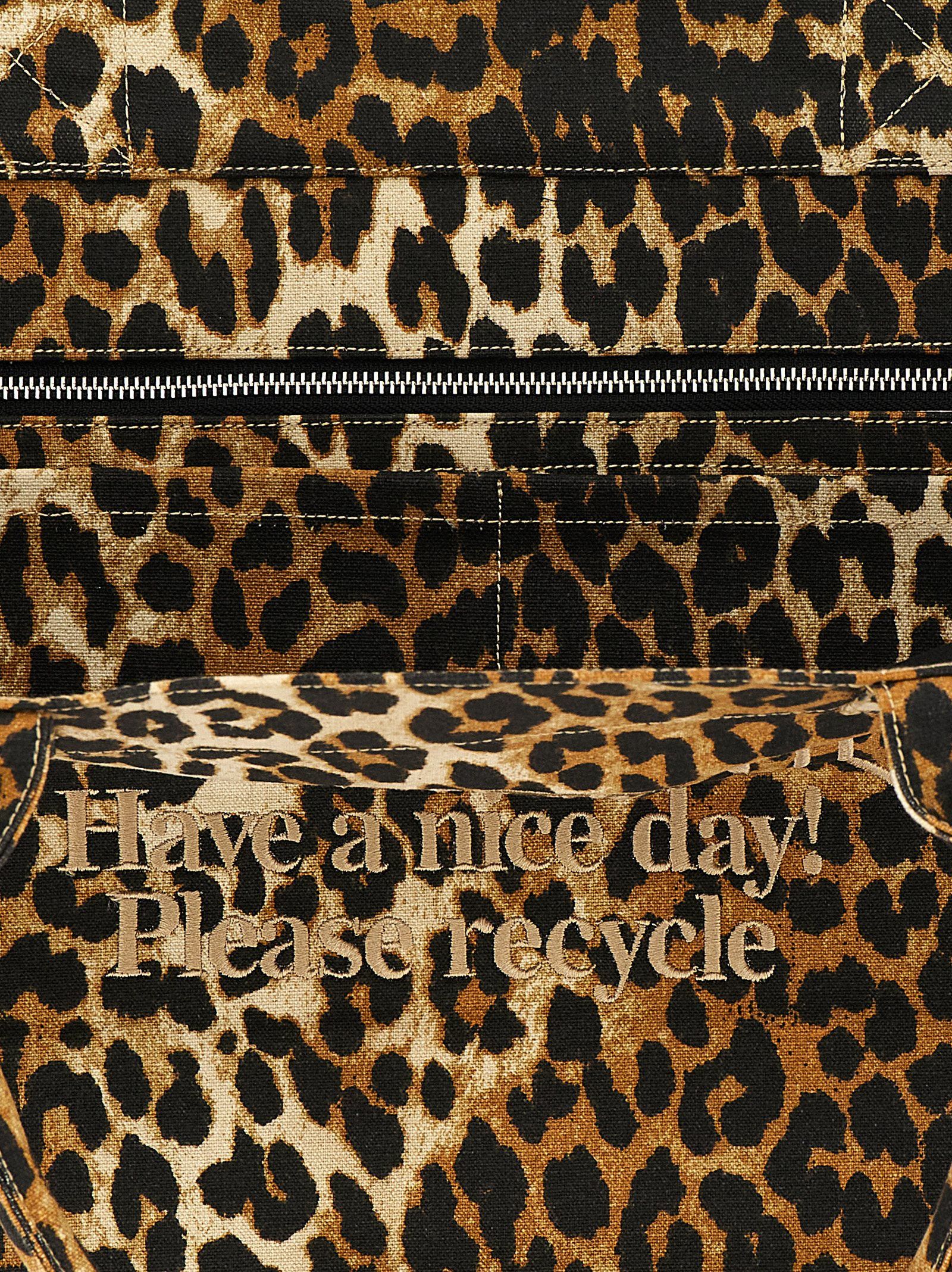 Ganni 'Leopard Xxl' Shopping Bag Size ONE SIZE - 4 Thumbnail