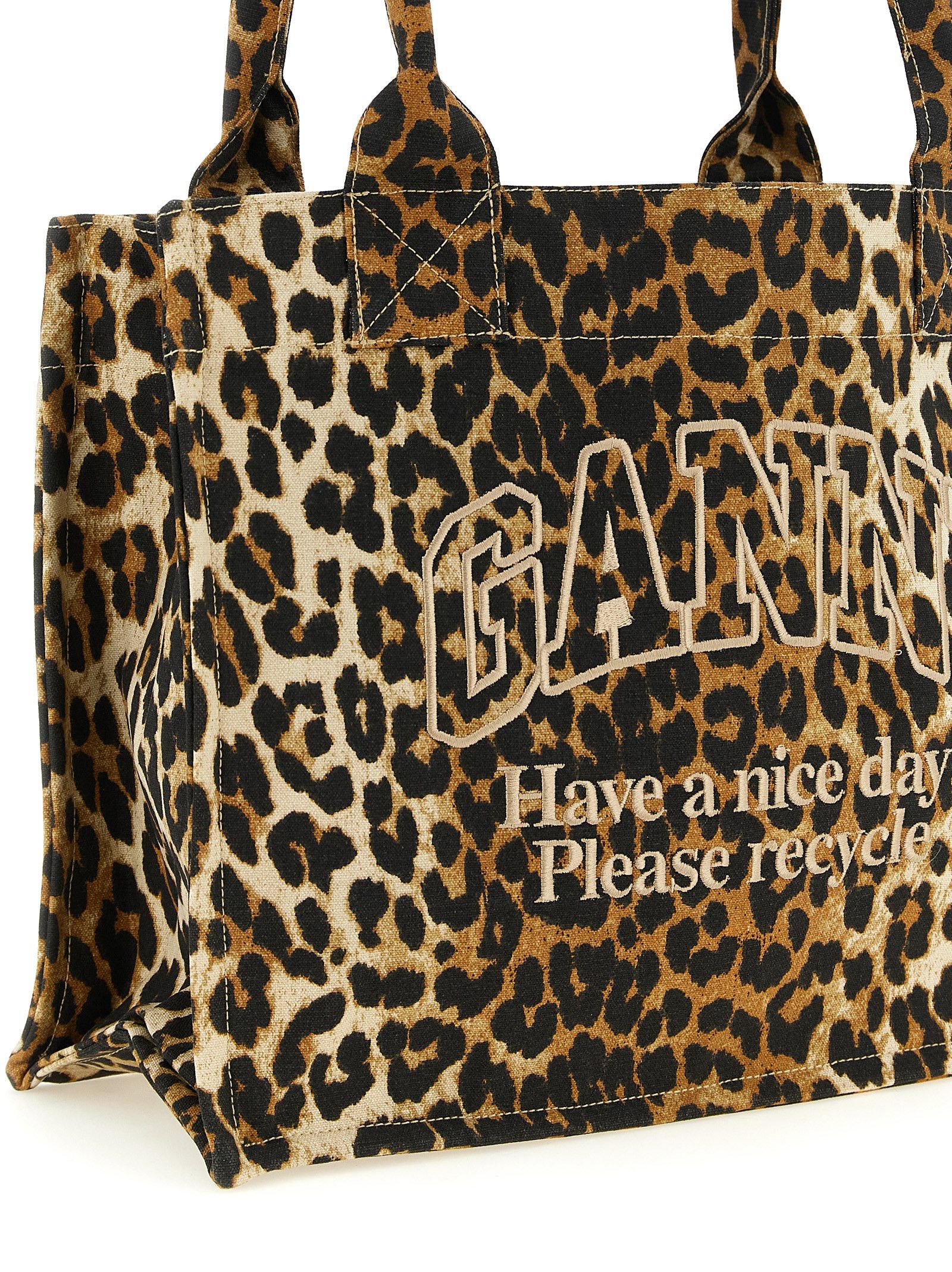 Ganni 'Leopard' Large Shopping Bag Size ONE SIZE - 3 Thumbnail
