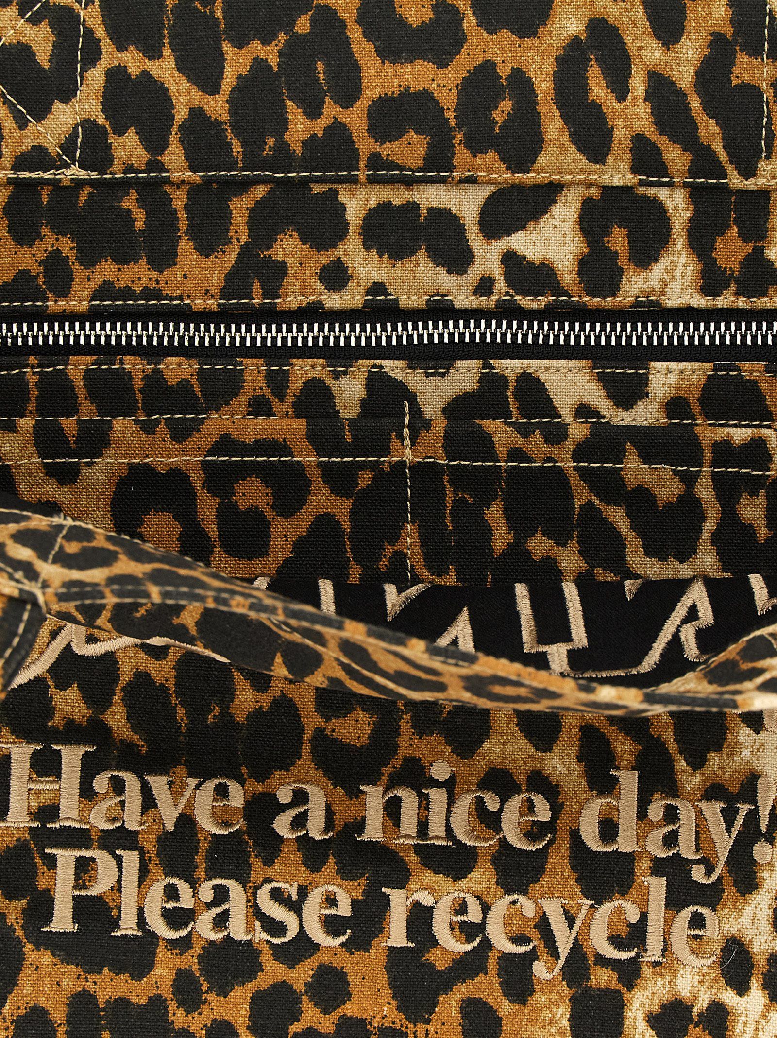 Ganni 'Leopard' Large Shopping Bag Size ONE SIZE - 4 Thumbnail