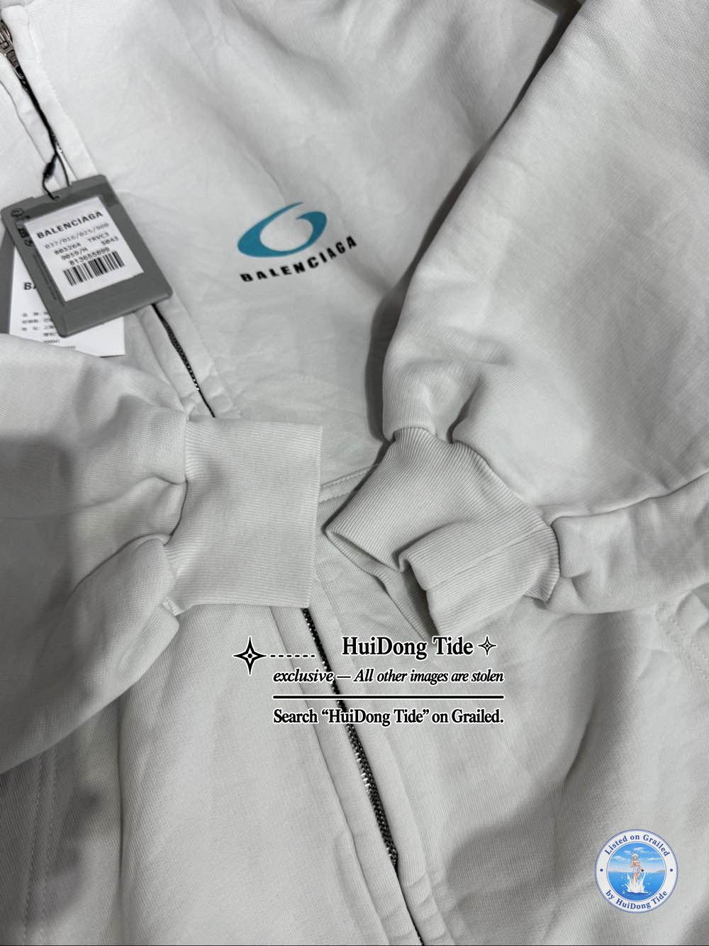Balenciaga Balenciaga Oval Logo Zip Hoodie Size M Size US M / EU 48-50 / 2 - 7 Thumbnail