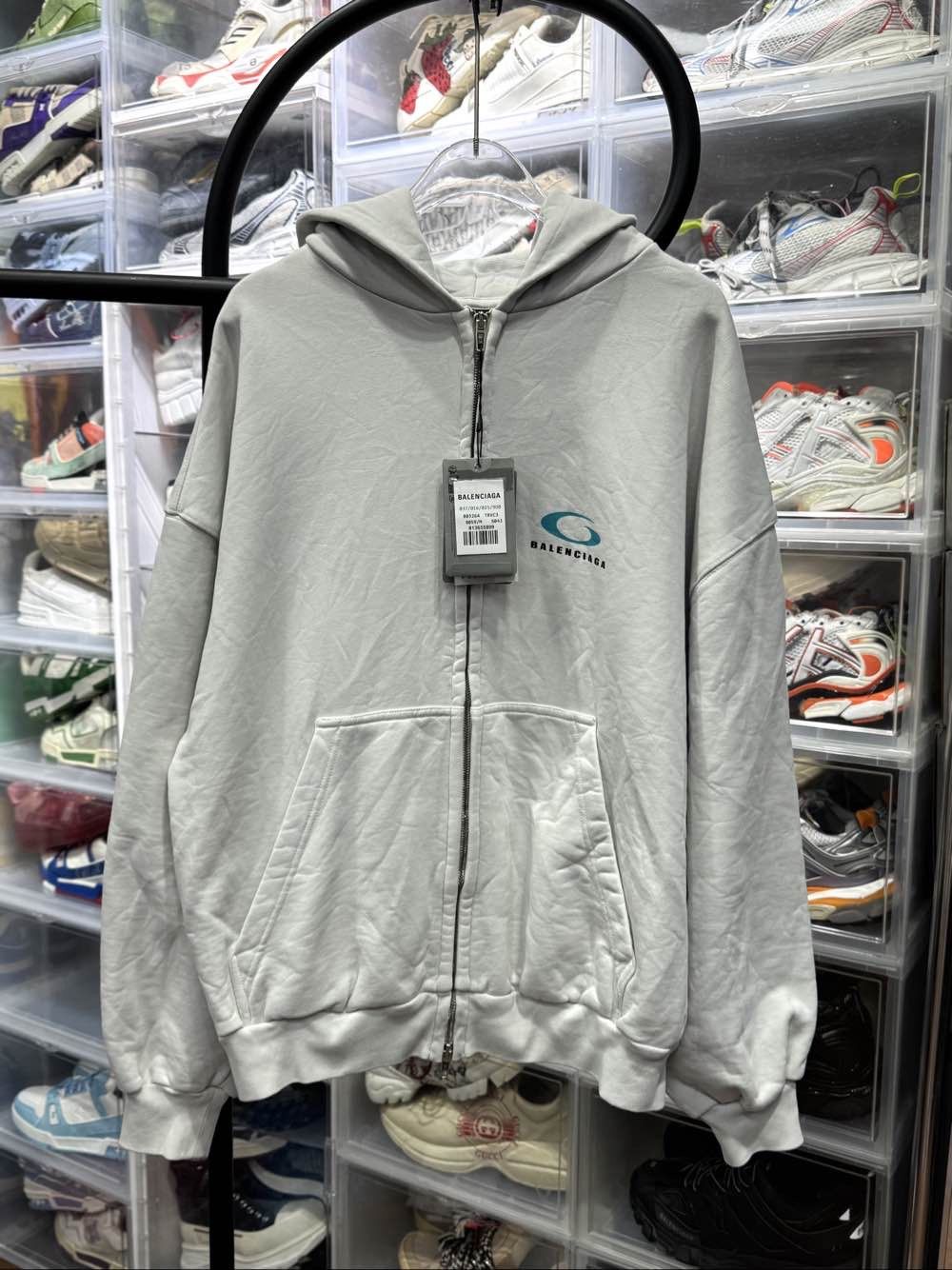 Balenciaga Balenciaga Oval Logo Zip Hoodie Size M Size US M / EU 48-50 / 2 - 2 Thumbnail
