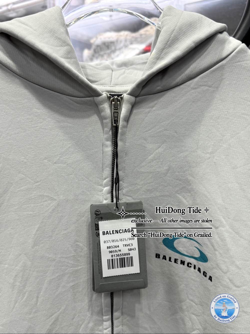 Balenciaga Balenciaga Oval Logo Zip Hoodie Size M Size US M / EU 48-50 / 2 - 8 Thumbnail