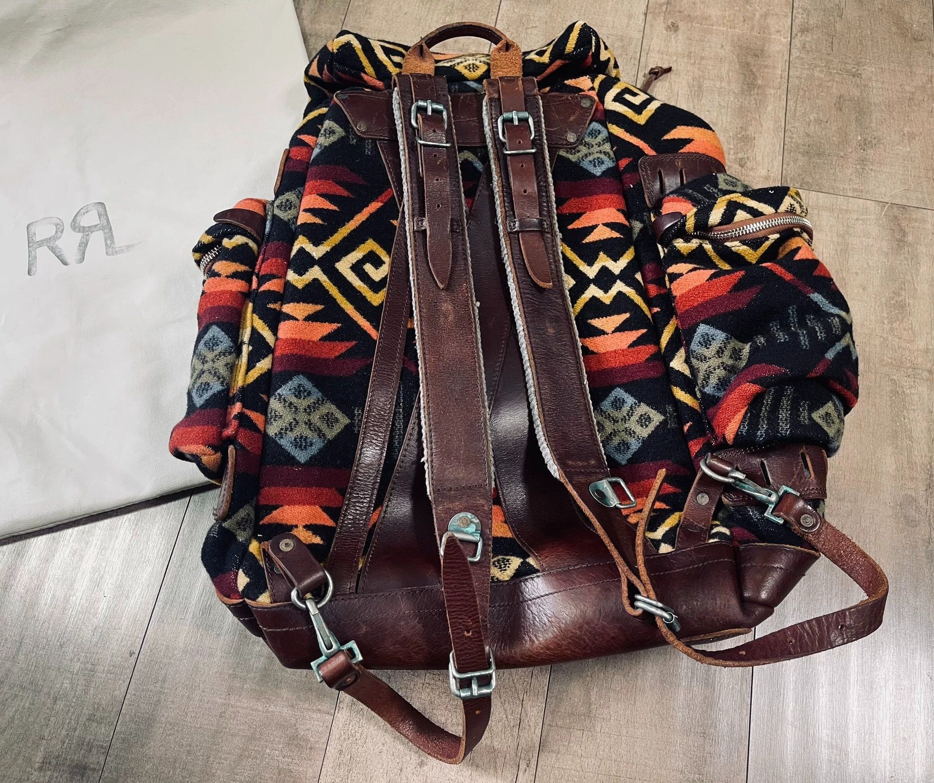 RRL Ralph Lauren Rare Navajo Rug-Style Backpack Size ONE SIZE - 6 Thumbnail