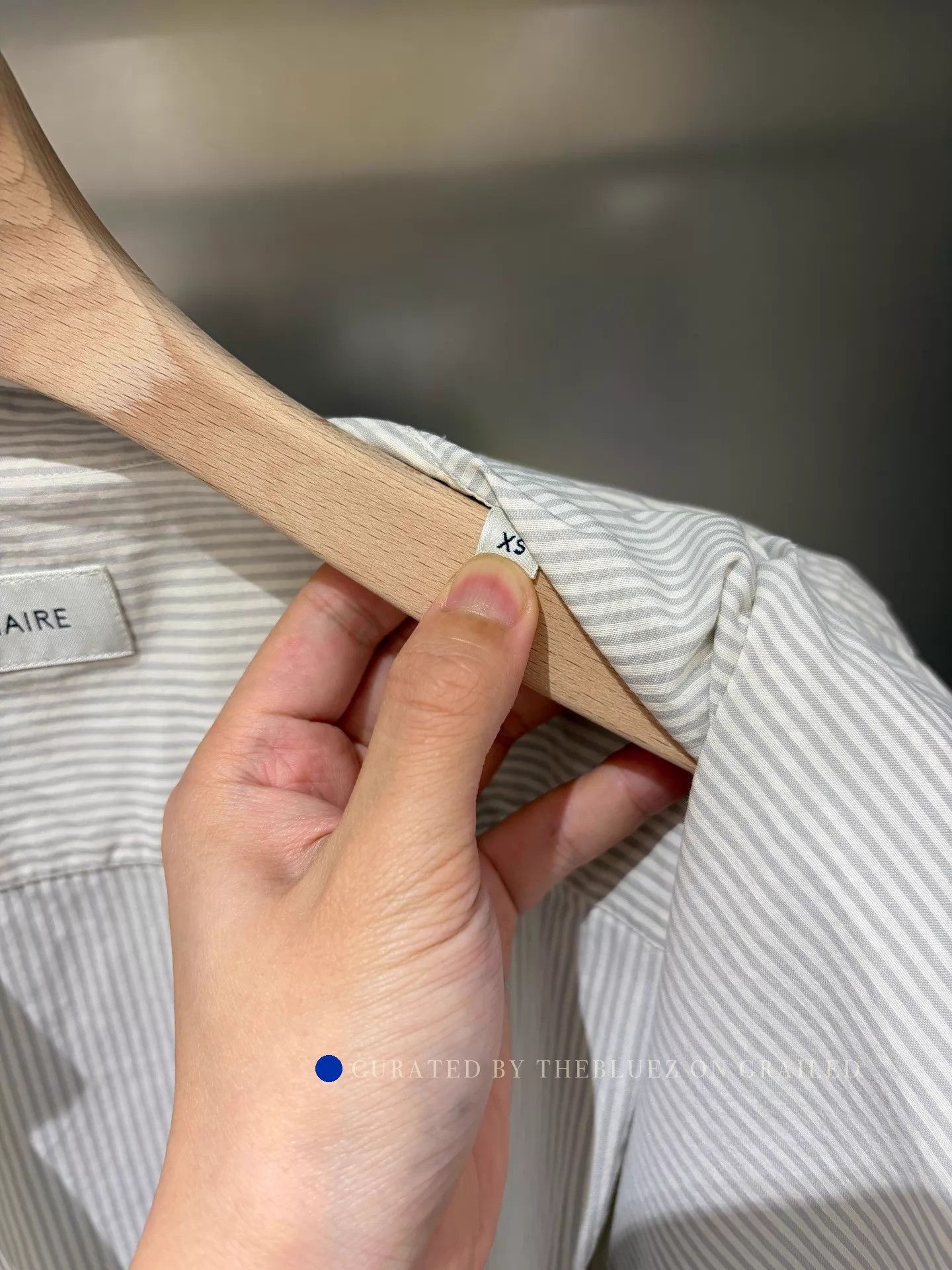Lemaire Asymmetric Placket Stripe Shirt in Multi Size US XS / EU 42 / 0 - 4 Thumbnail