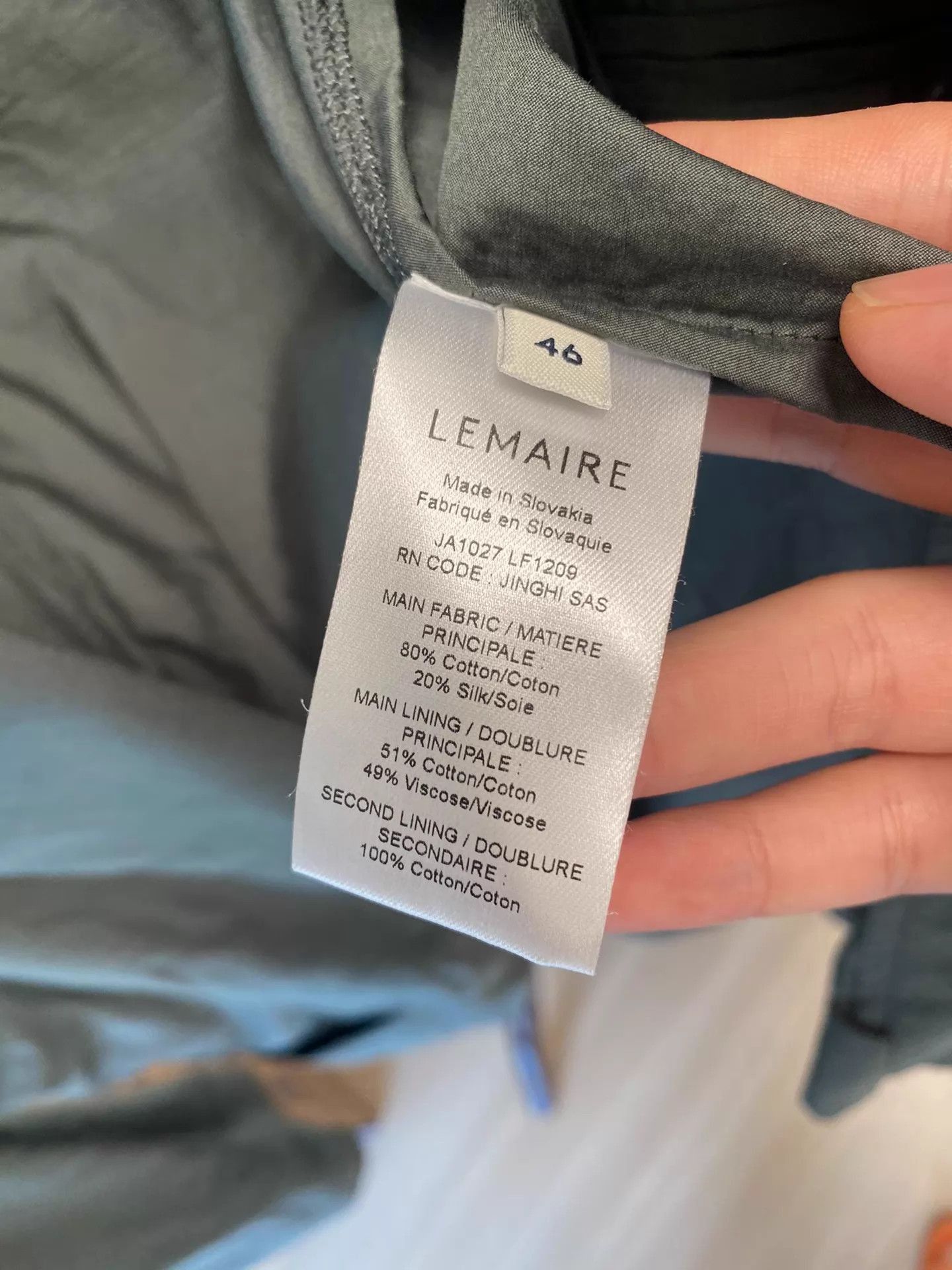 Lemaire Stylish Olive Green Blazer in Dry Silk Size US M / EU 48-50 / 2 - 5 Thumbnail