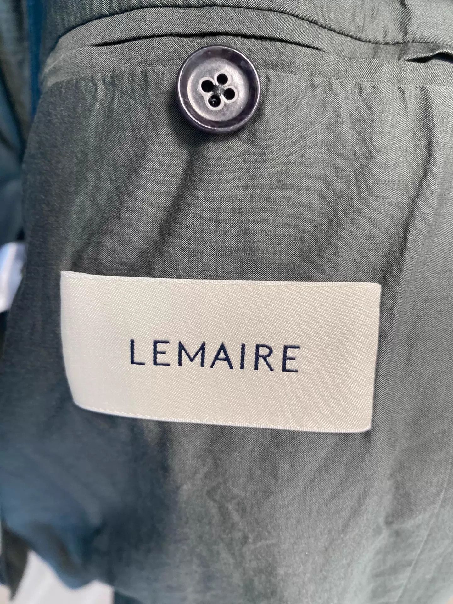Lemaire Stylish Olive Green Blazer in Dry Silk Size US M / EU 48-50 / 2 - 6 Thumbnail