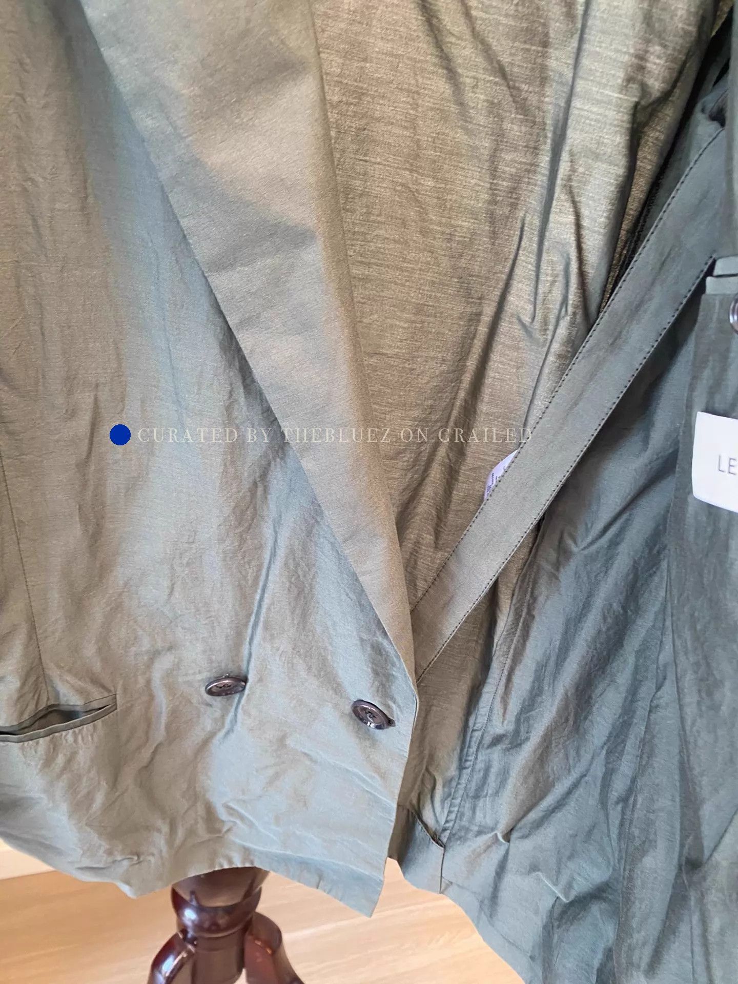 Lemaire Stylish Olive Green Blazer in Dry Silk Size US M / EU 48-50 / 2 - 4 Thumbnail