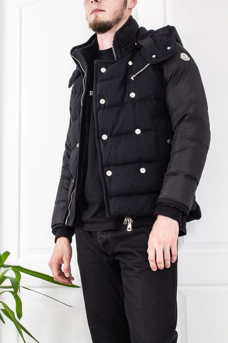 Moncler 1,345$ MONCLER LUCIEN NYLON WOOL DOWN JACKET PUFFER 0/S