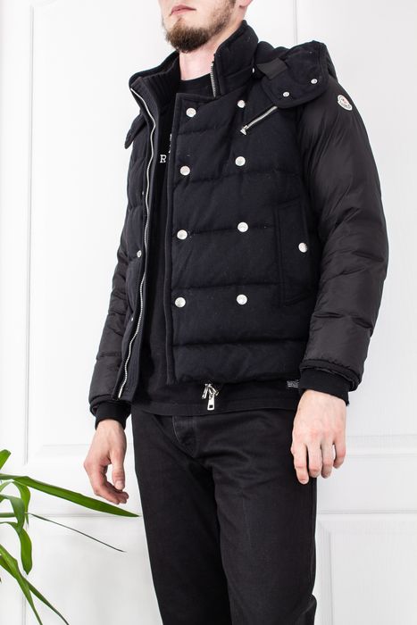 Moncler 1,345$ MONCLER LUCIEN NYLON WOOL DOWN JACKET PUFFER 0/S