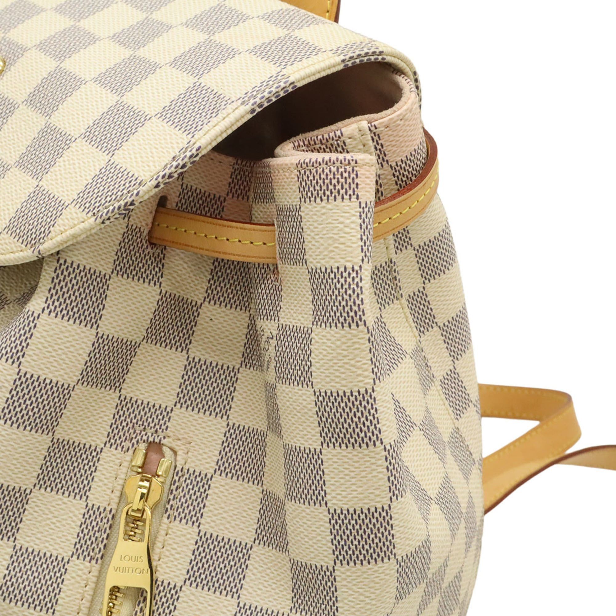 louis vuitton azur backpack Damier Sperone MM White Lightweight and versatile LOUIS VUITTON Damier Azur Speron