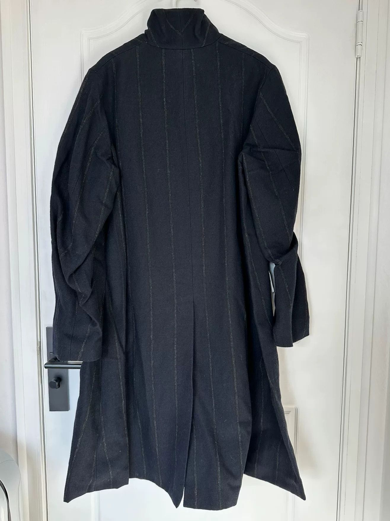 Bergfabel BERGFABEL Wool Coat Vertical Stripes Stand Collar Size US M / EU 48-50 / 2 - 2 Thumbnail