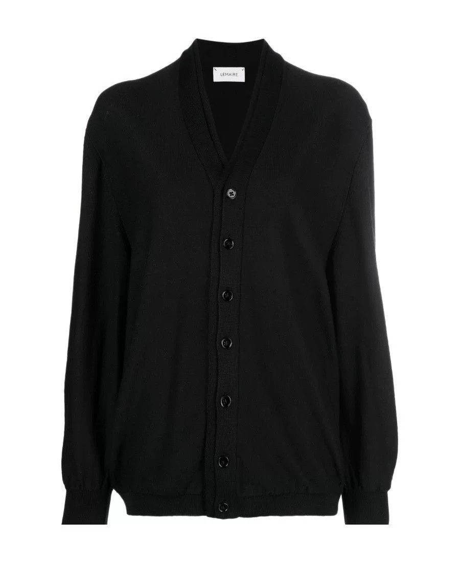 Lemaire LEMAIRE Black Layered Wool Knit Cardigan Size US XL / EU 56 / 4 - 2 Thumbnail