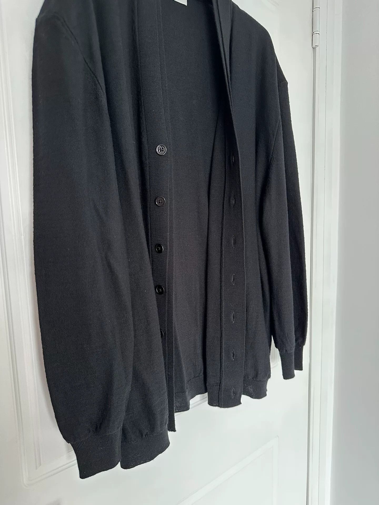 Lemaire LEMAIRE Black Layered Wool Knit Cardigan Size US XL / EU 56 / 4 - 5 Thumbnail