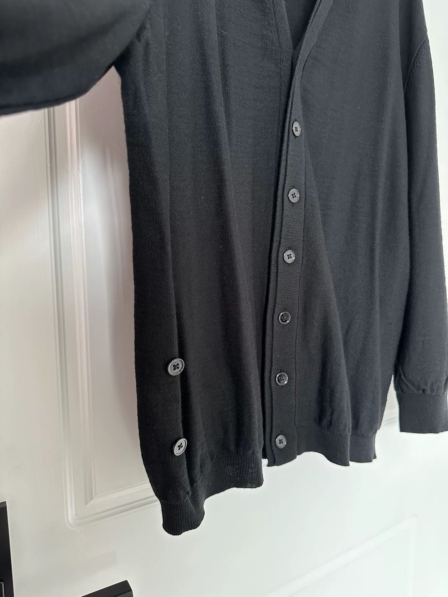 Lemaire LEMAIRE Black Layered Wool Knit Cardigan Size US XL / EU 56 / 4 - 7 Thumbnail