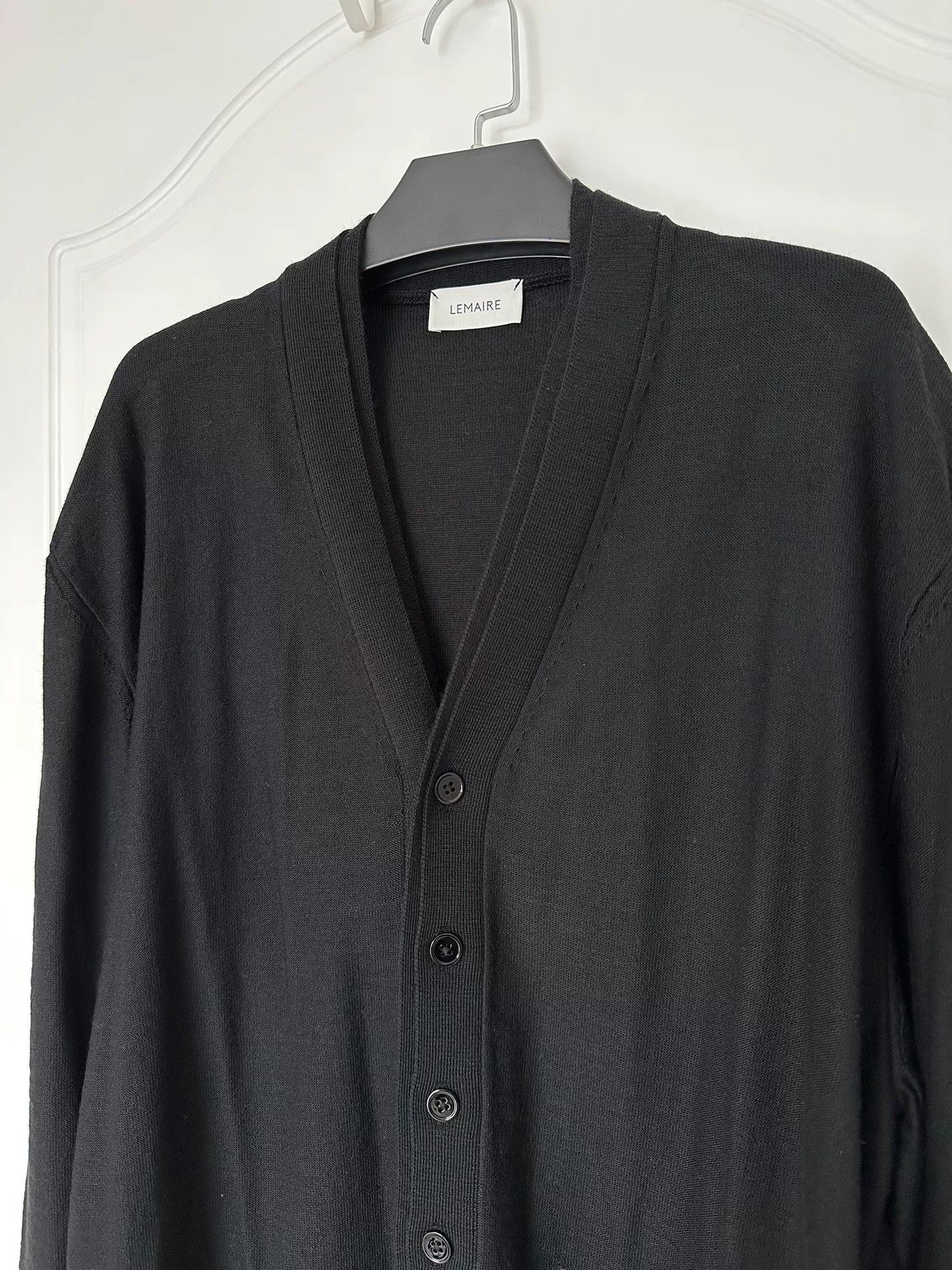 Lemaire LEMAIRE Black Layered Wool Knit Cardigan Size US XL / EU 56 / 4 - 6 Thumbnail