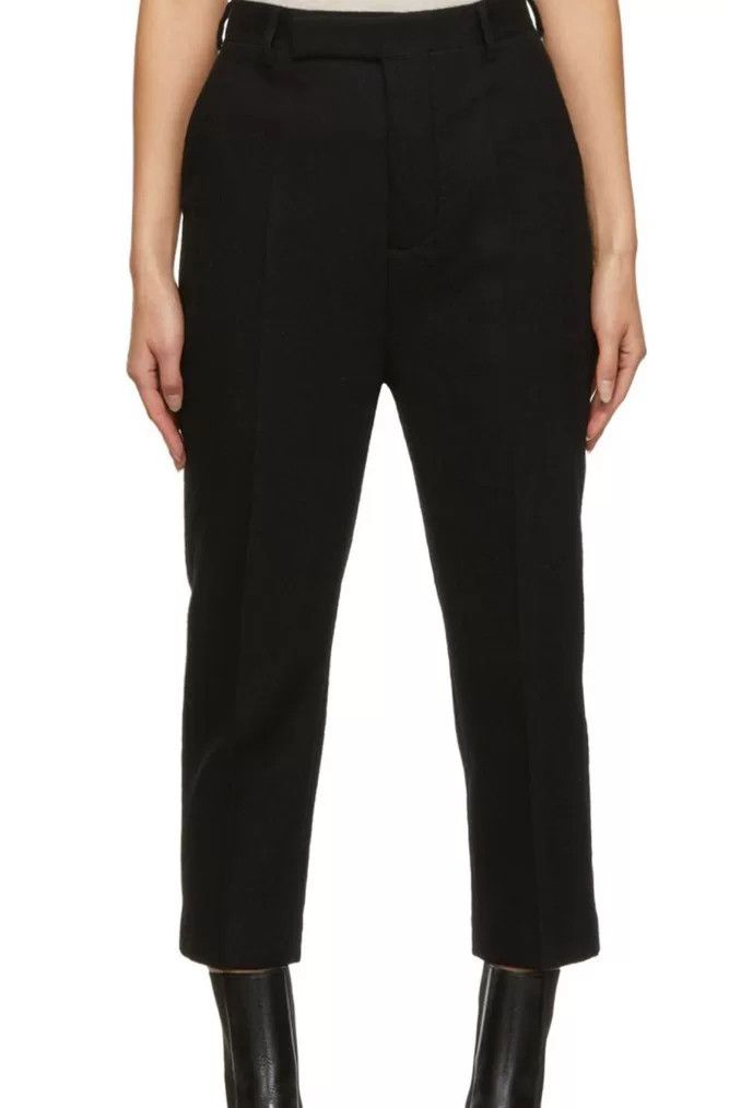 Rick Owens Rick Owens 21FW Black Cropped Tailored Pants Size US 28 / EU 44 - 9 Thumbnail
