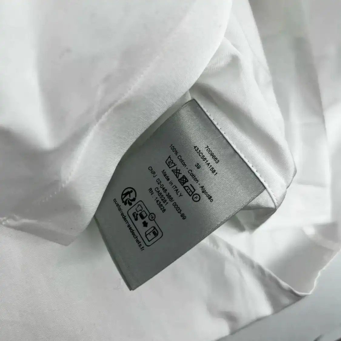 Dior DIOR L white cotton Women's shirt Size L / US 10 / IT 46 - 7 Thumbnail