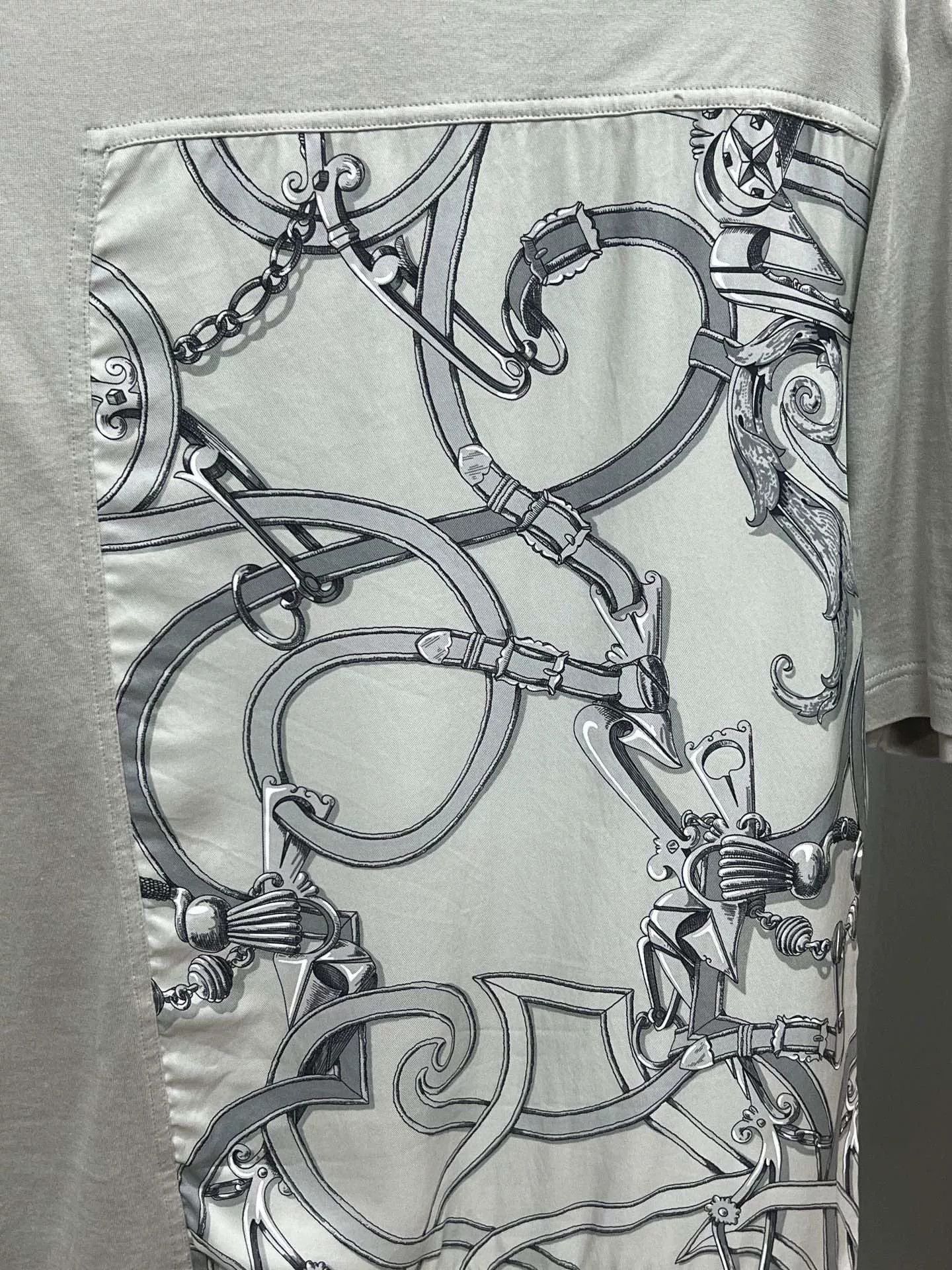 Hermes Hermes New Silk Patchwork Short Sleeve Size US L / EU 52-54 / 3 - 3 Thumbnail