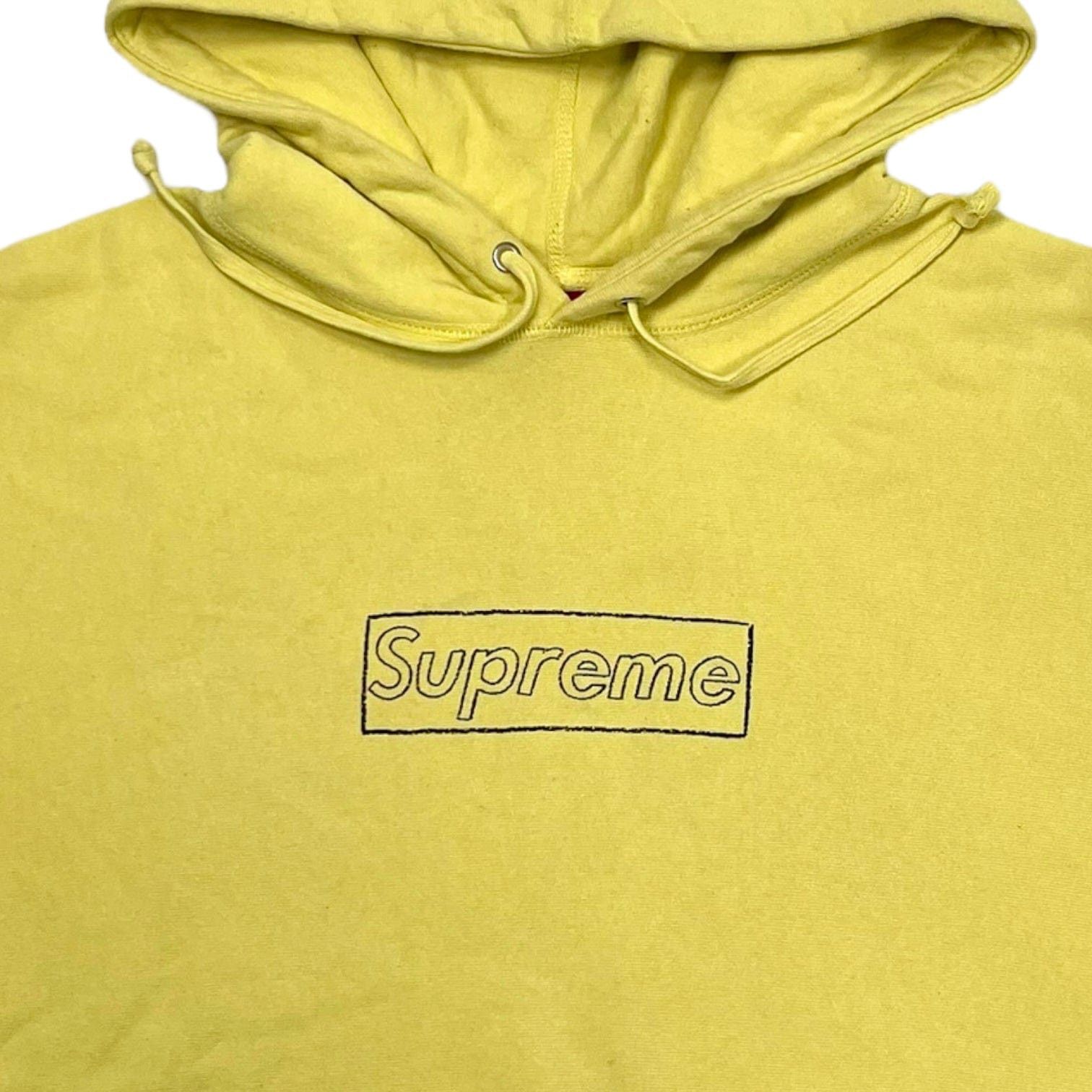 KAWS Chalk Logo Hooded Sweatshirt Light Lemon