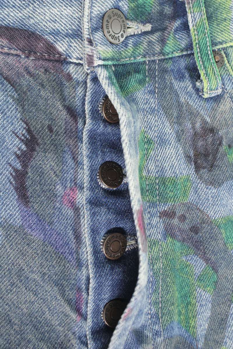 Supreme ALL DOGS GO TO HEAVEN LOOSE FIT JEAN Denim Pants Blue Size 30