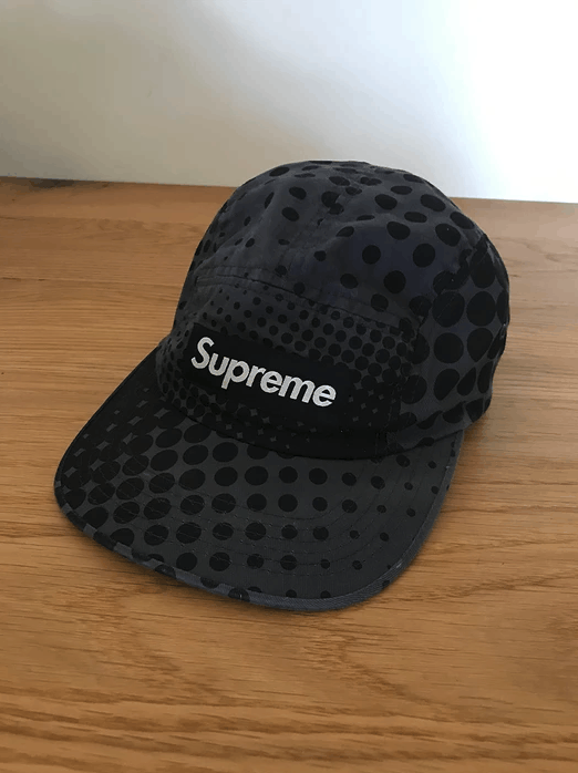 Supreme Supreme 2007 Black Gradient Polka Dot Box Logo Camp Cap