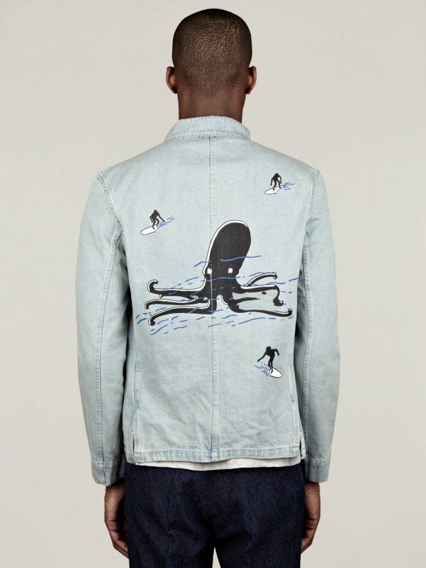 48 Light Wash Octopus Jacket M