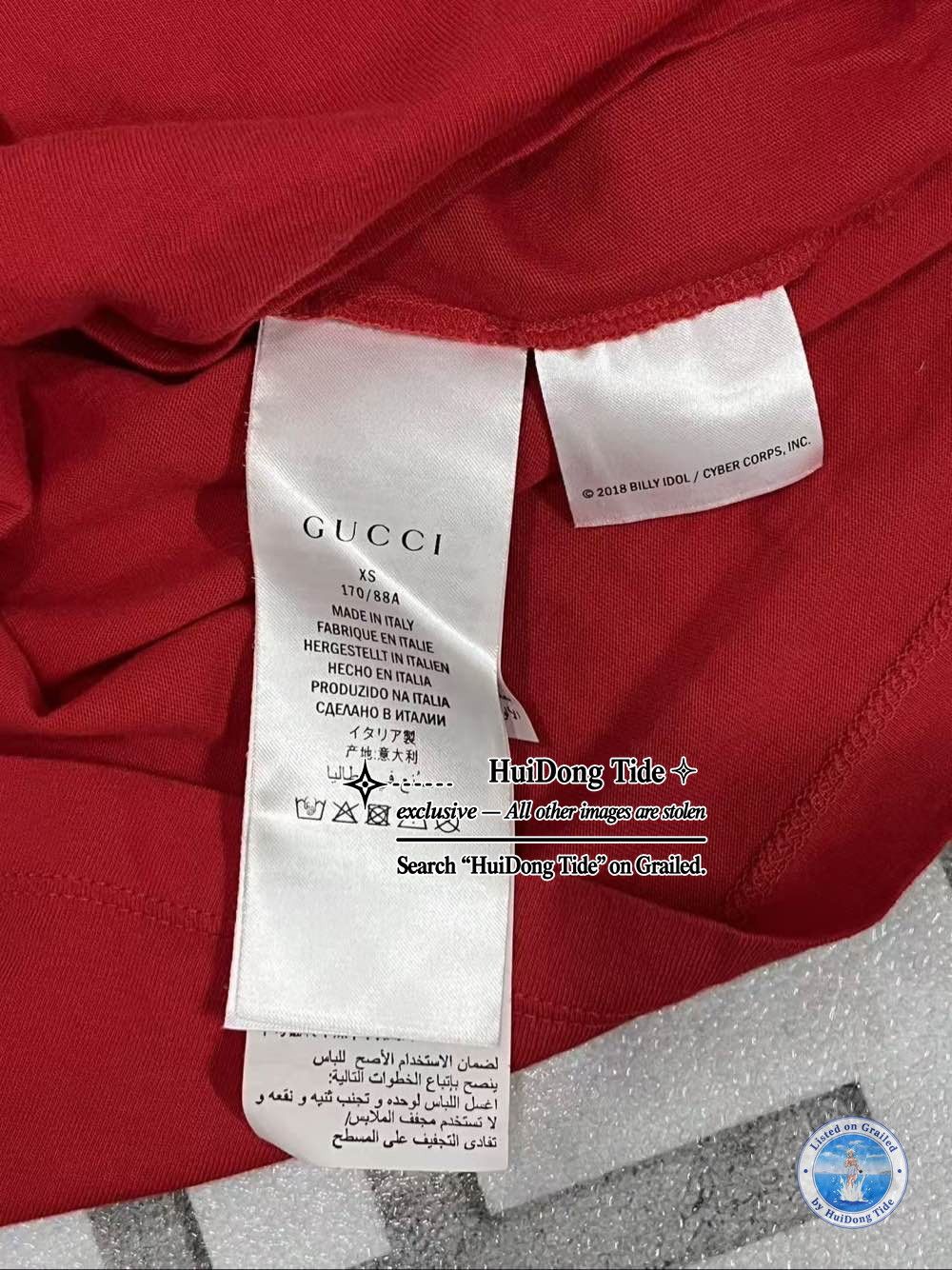 Gucci Billy Idol Graphic T-Shirt Size XS