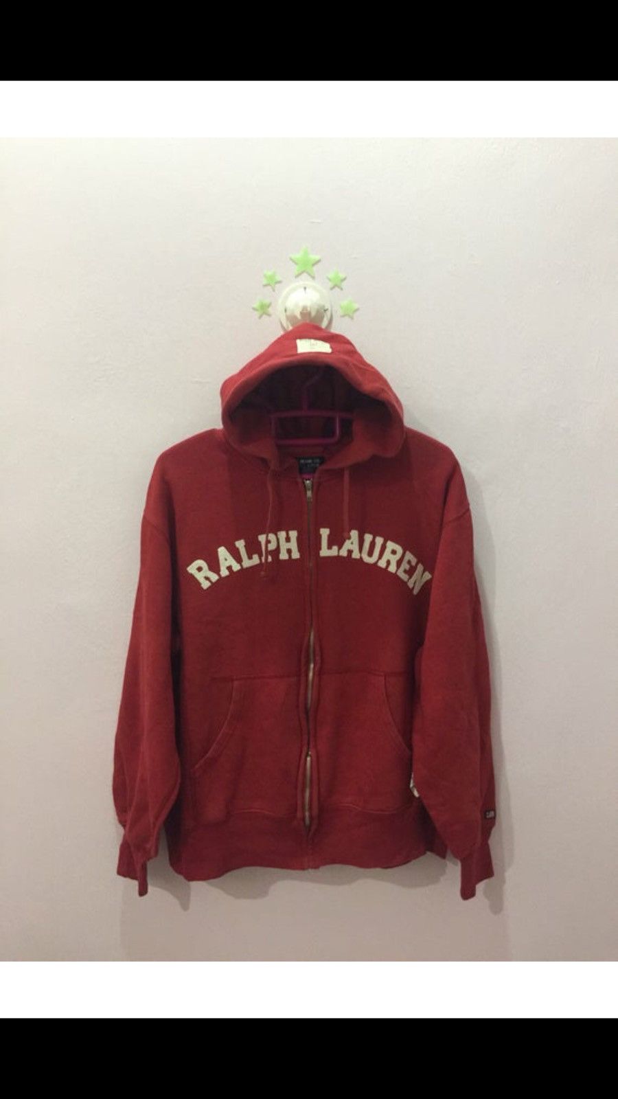 RALPH LAUREN Sweatshirt Hoodie Zipper Down Medium Size