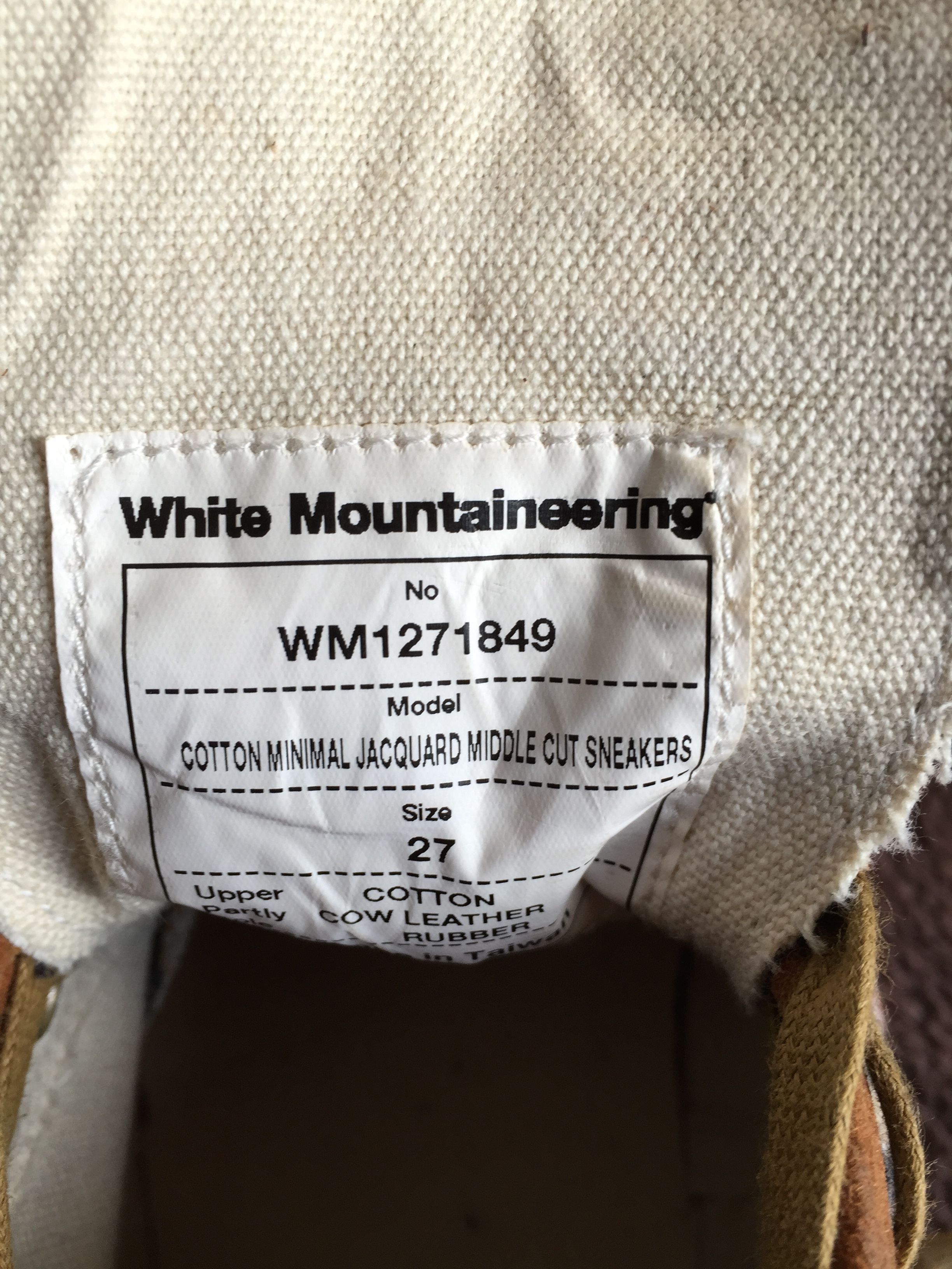 White Mountaineering Mid Cut Jacquard Sneaker Size US 9 / EU 42 - 4 Thumbnail