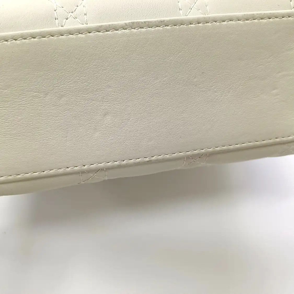 Dior DIOR Lady Dior mini white cowhide leather rattan plaid quilted Lady mini shoulde Size ONE SIZE - 8 Thumbnail