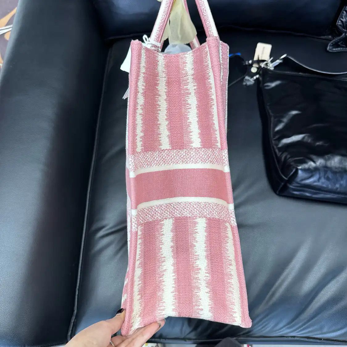 Dior DIOR Book Tote Large pink fabric handbag Size ONE SIZE - 3 Thumbnail