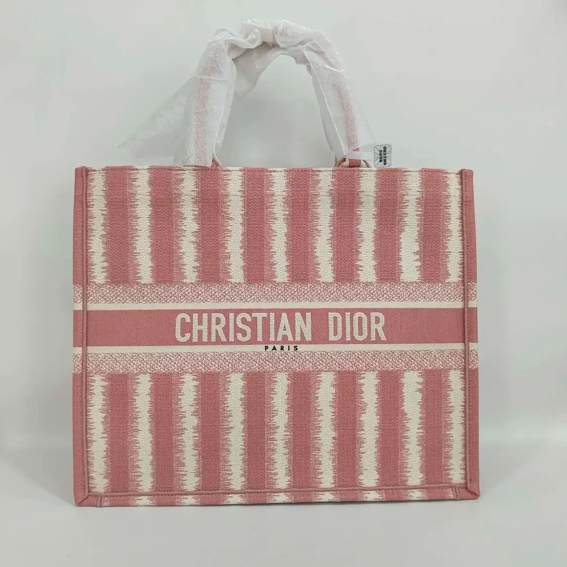 Dior DIOR Book Tote Large pink fabric handbag Size ONE SIZE - 7 Thumbnail