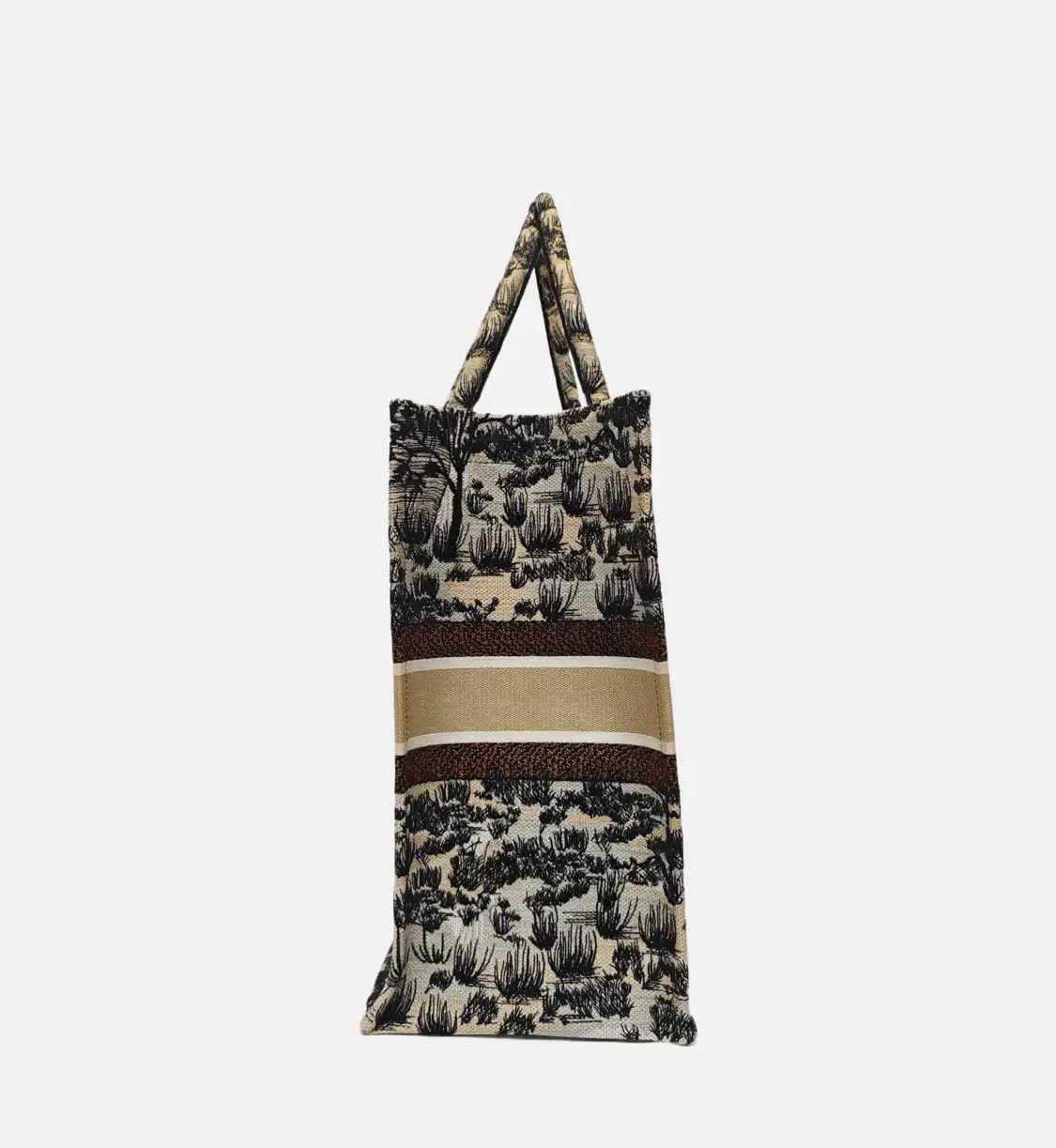 Dior DIOR Book Tote multi-color fabric embroidery print handbag Size ONE SIZE - 4 Thumbnail