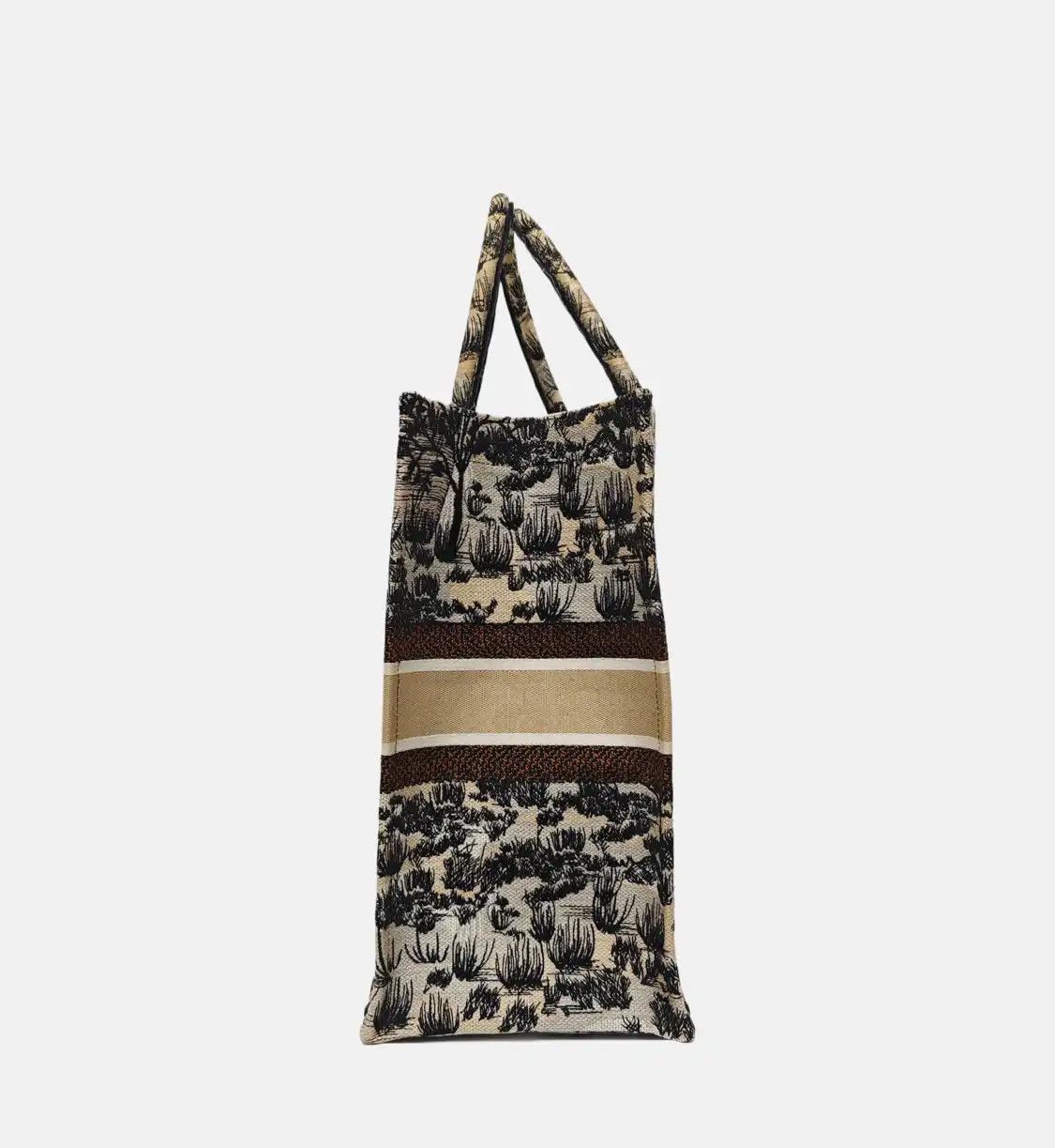 Dior DIOR Book Tote multi-color fabric embroidery print handbag Size ONE SIZE - 3 Thumbnail