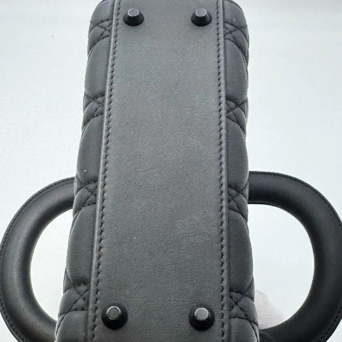 Dior DIOR Lady Dior black sheepskin rattan plaid quilted Lady bag crossbody bag black Size ONE SIZE - 7 Thumbnail