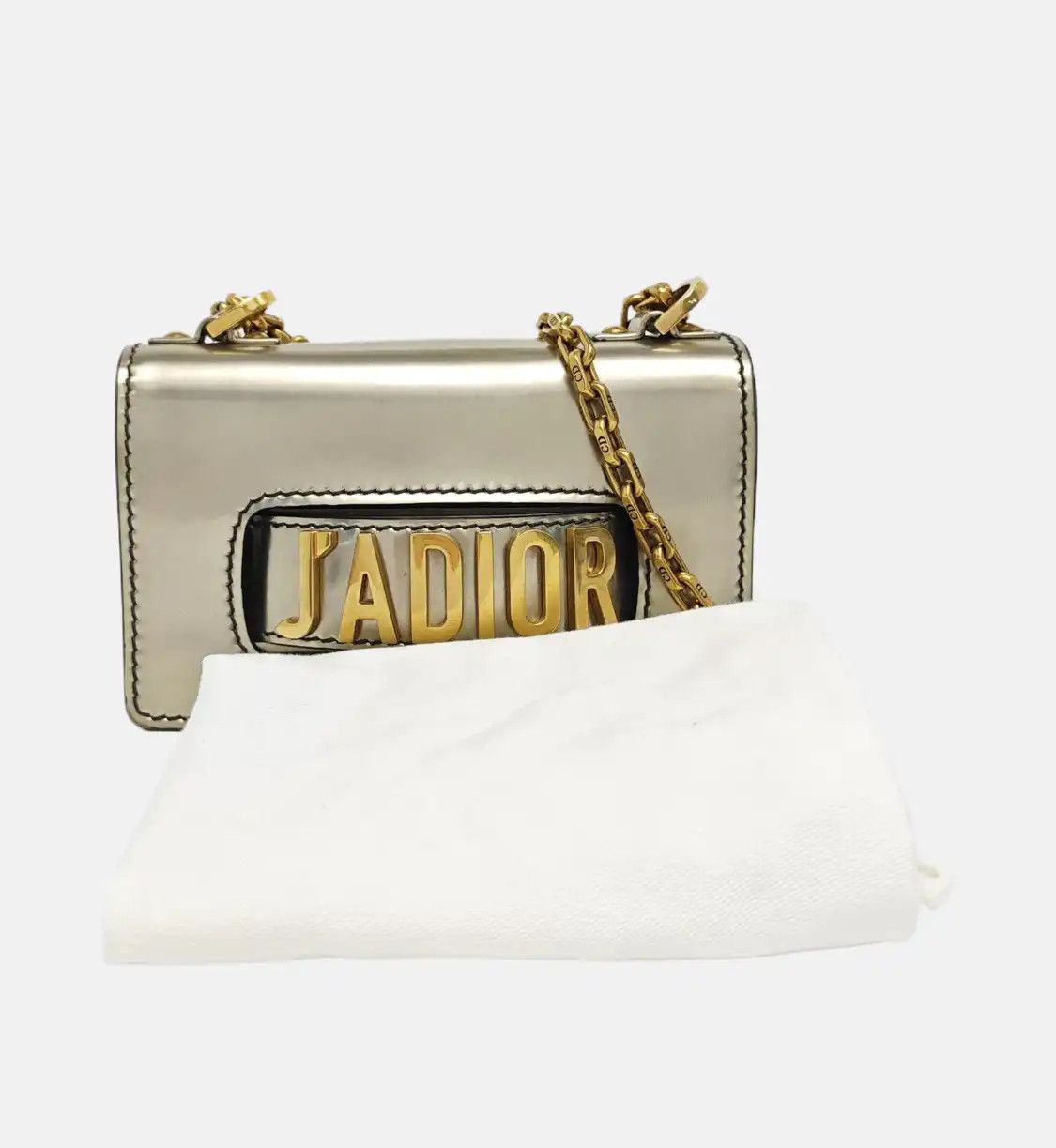Dior DIOR J' Adior champagne cowhide leather shoulder bag crossbody bag gold hardware Size ONE SIZE - 8 Thumbnail